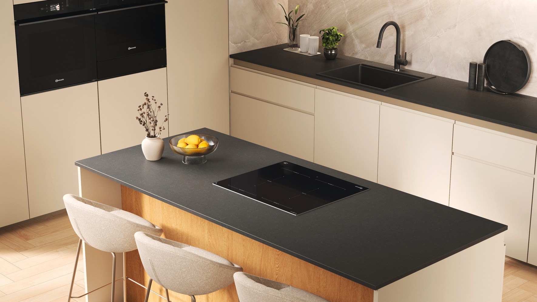 BAUKNECHT Induktions-Kochfeld »BTX6019DCA« HeatControl - präzise Steuerung der Kochzone durch Temperatureingabe