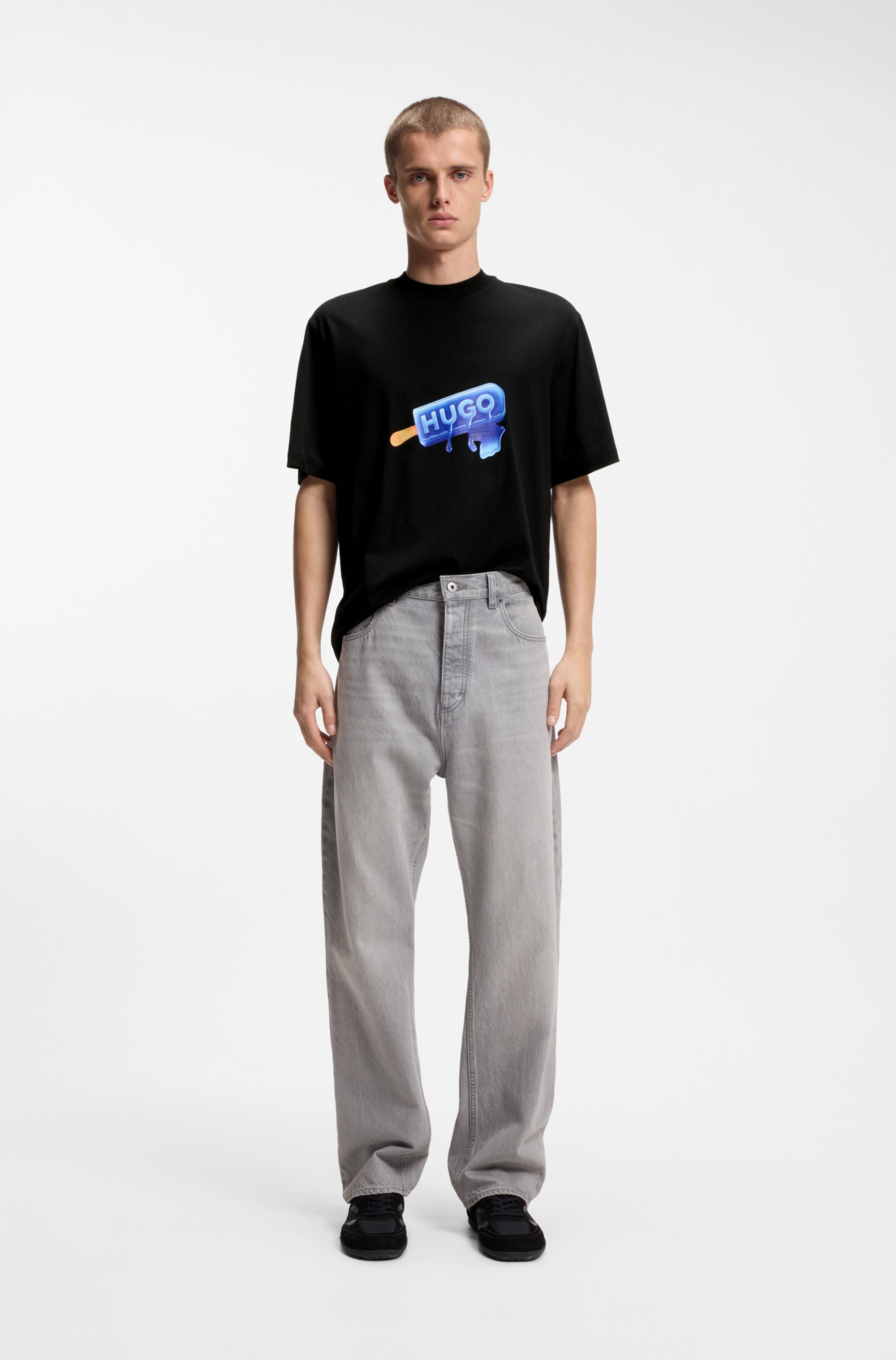 Thumbnail - HUGO Blue T-Shirt "Noglasy" mit Rundhals, regular fit