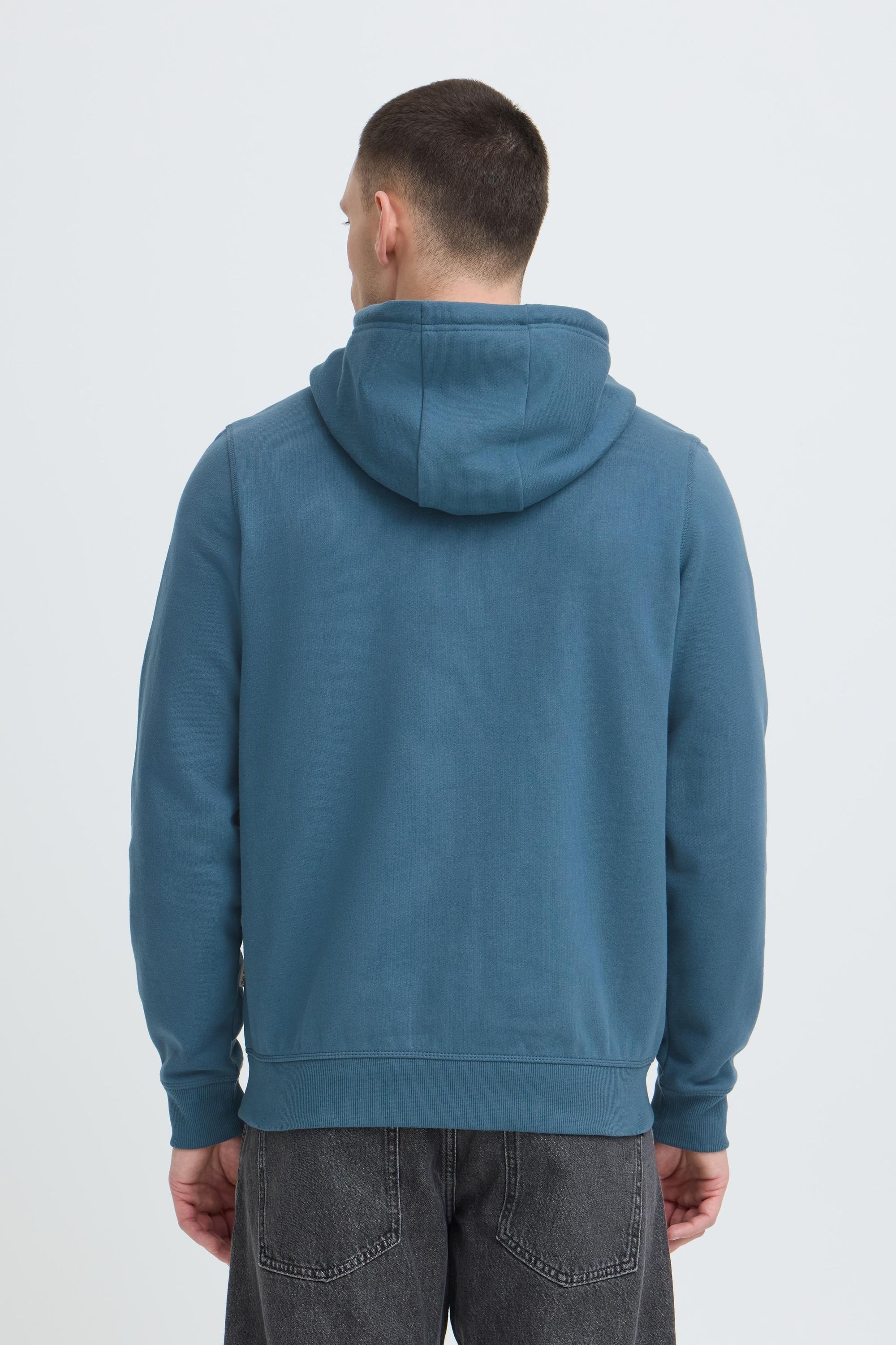 Kapuzenpullover BLEND "BHBest", Herren, Gr. XXL, orion blau, Sweatware, 55% Polyester, 45% Baumwolle, unifarben, normal normal, ohne Ausschnitt, Pullover Kapuzenpullover, Hoodie mit Chest-Print 6