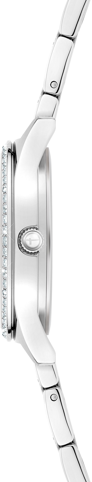 Tamaris Quarzuhr »TT-0045-MQ« Armbanduhr, Damenuhr, Edelstahlarmband, analog, Zirkonia (synth.)