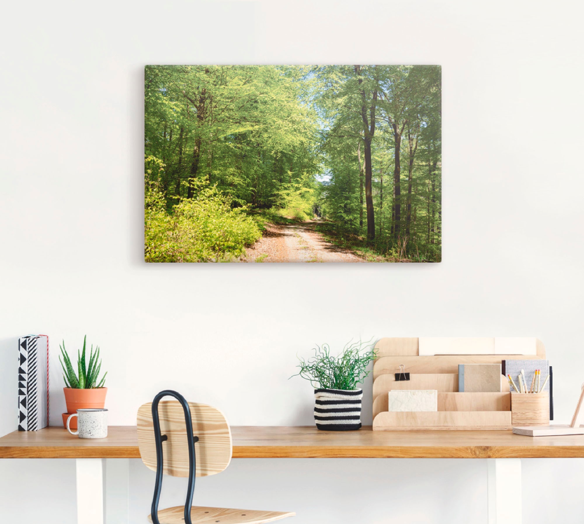 Artland Wandbild »Blauer Himmel über dem Wald im Mai«, Wald, (1 St.), als Leinwandbild, Poster in verschied. Größen