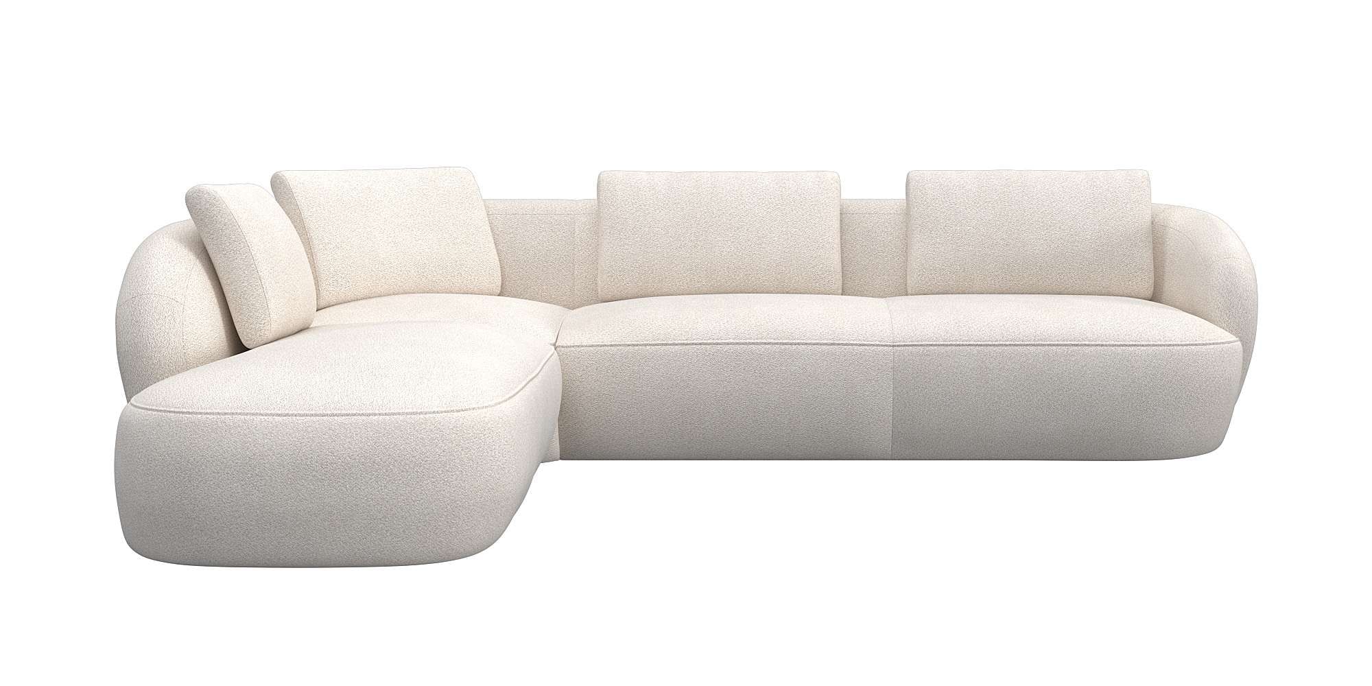 FLEXLUX "Torino, rund, L-Form, Sofa-Ecke mit Ottomane" Modernes, organische günstig online kaufen
