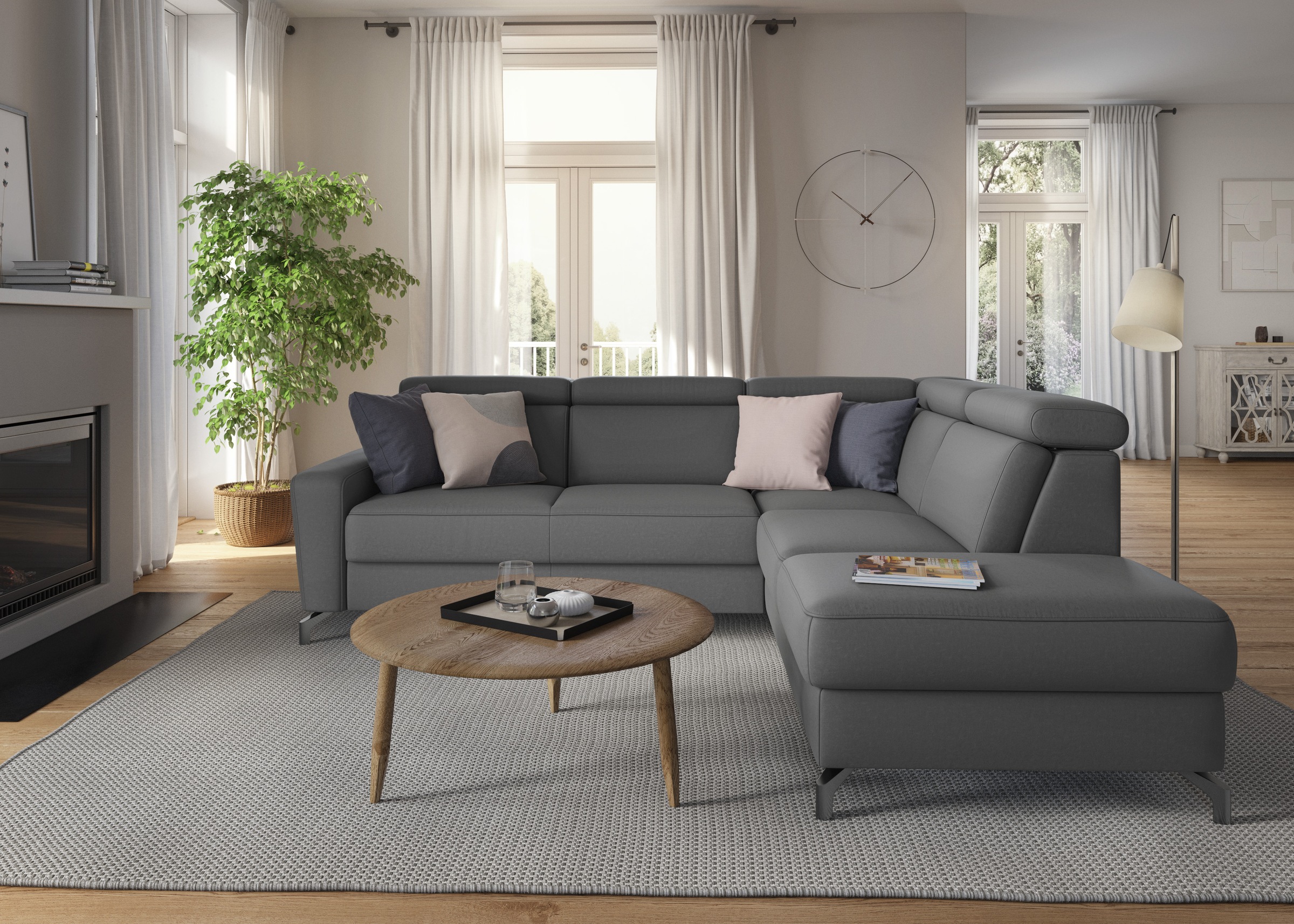 sit&more Ecksofa "Scarlett L-Form", inklusive Kopfteilverstellung, wahlweis günstig online kaufen