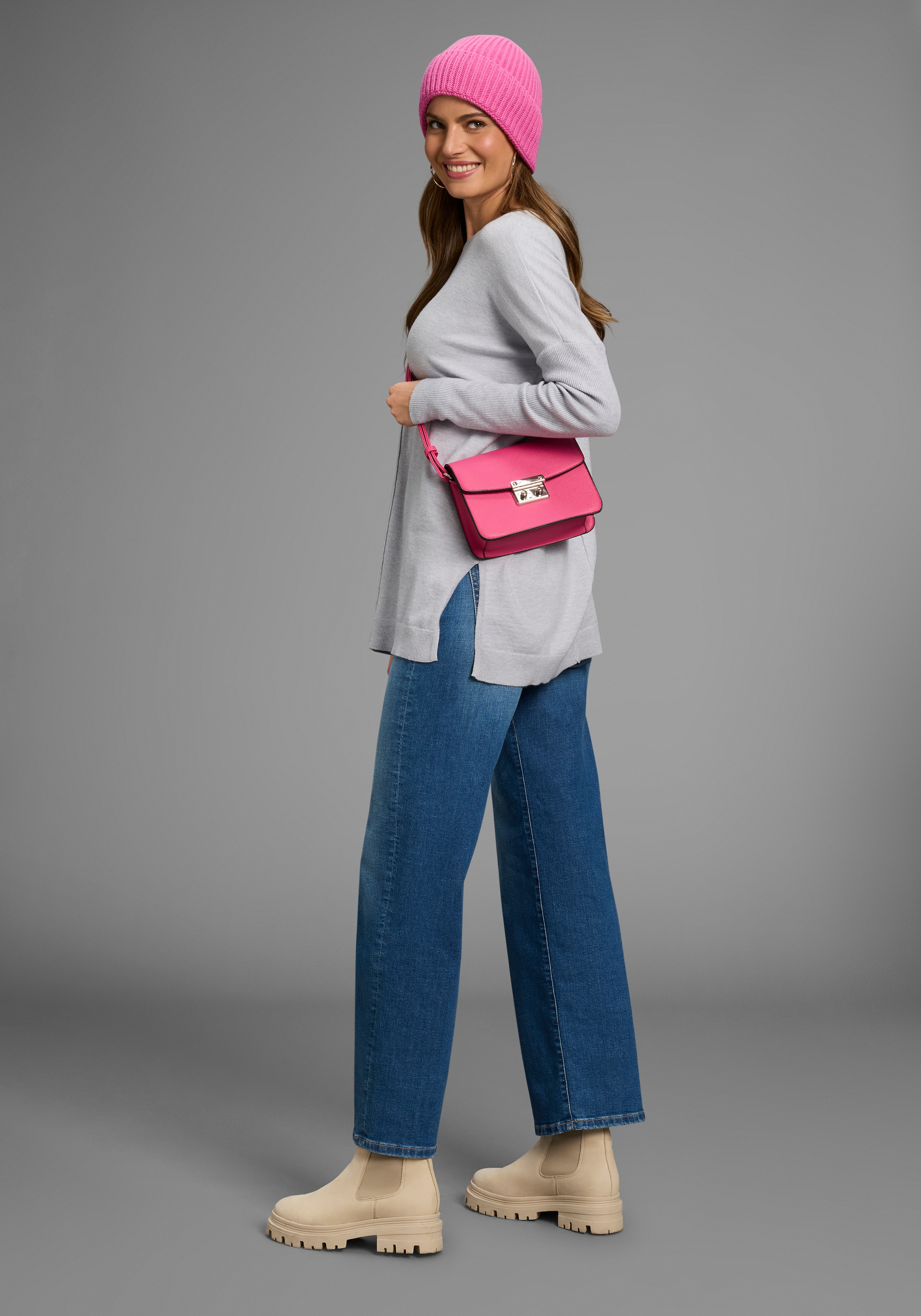 Laura Scott Longpullover, mit Seitenschlitz