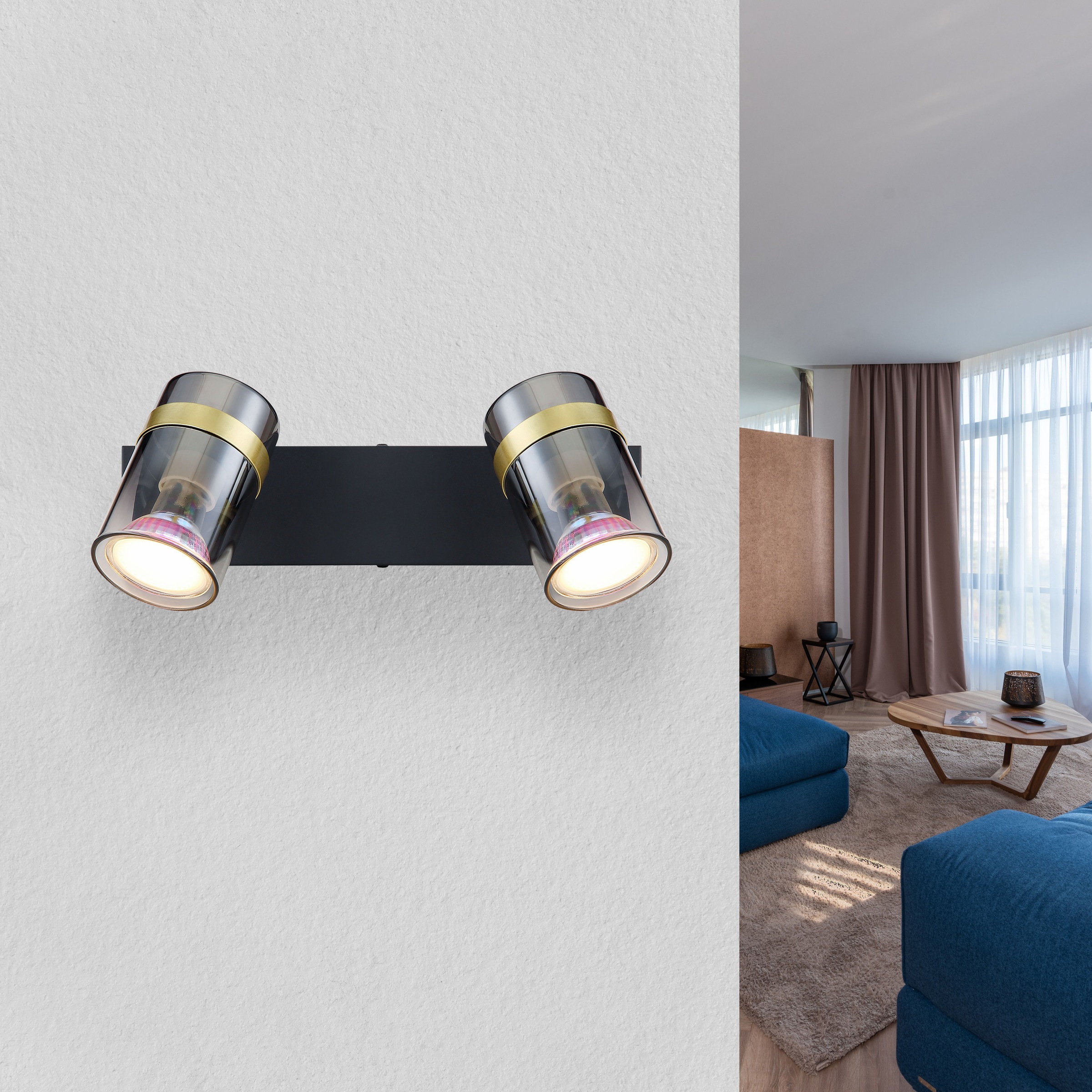 GLOBO LIGHTING Deckenstrahler »TRABBY« GU10 1 Stk. Spot Deckenspot Flur Schlafzimmer Wohnzimmer