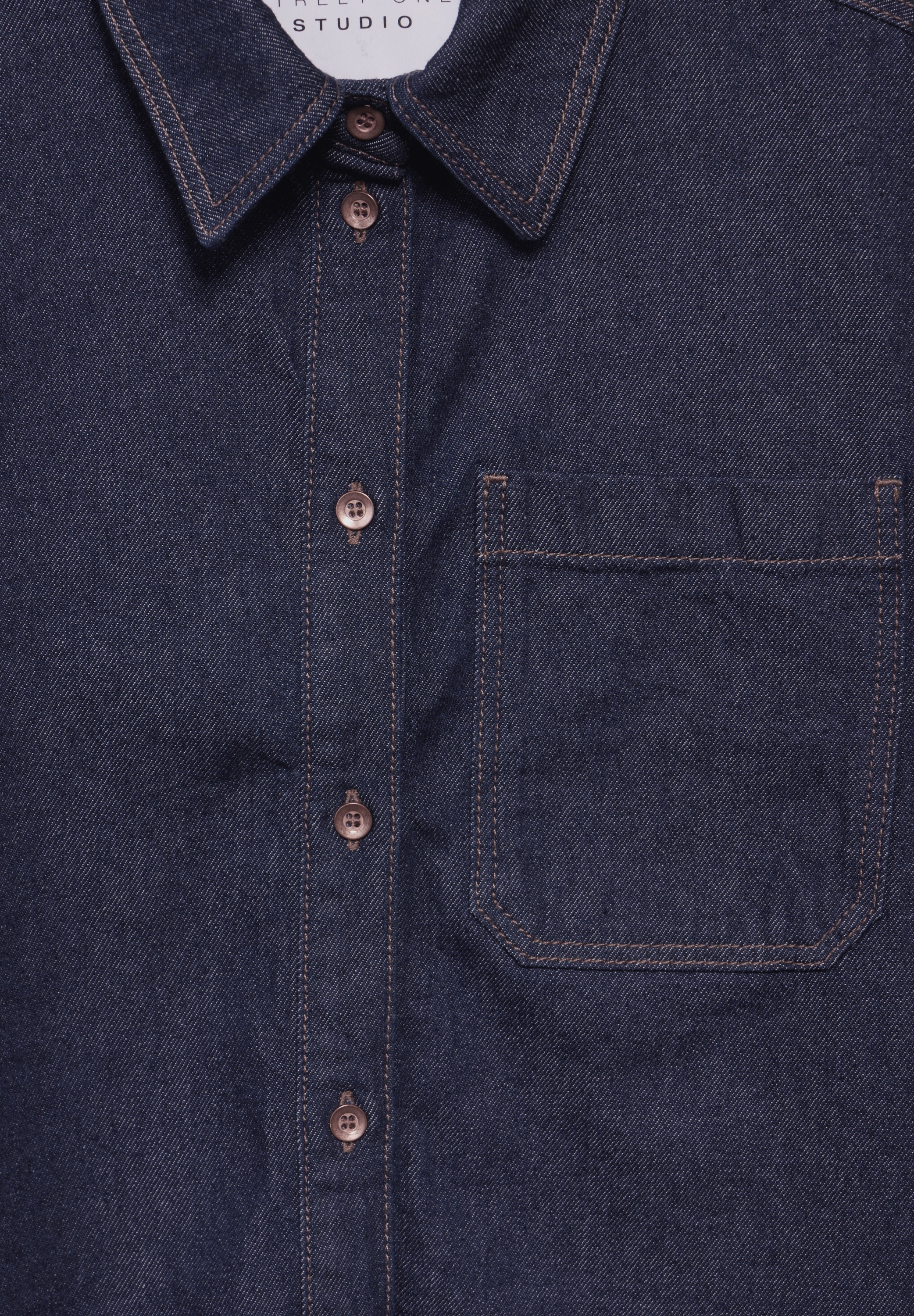 STREET ONE STUDIO Jeansbluse, mit Brusttasche