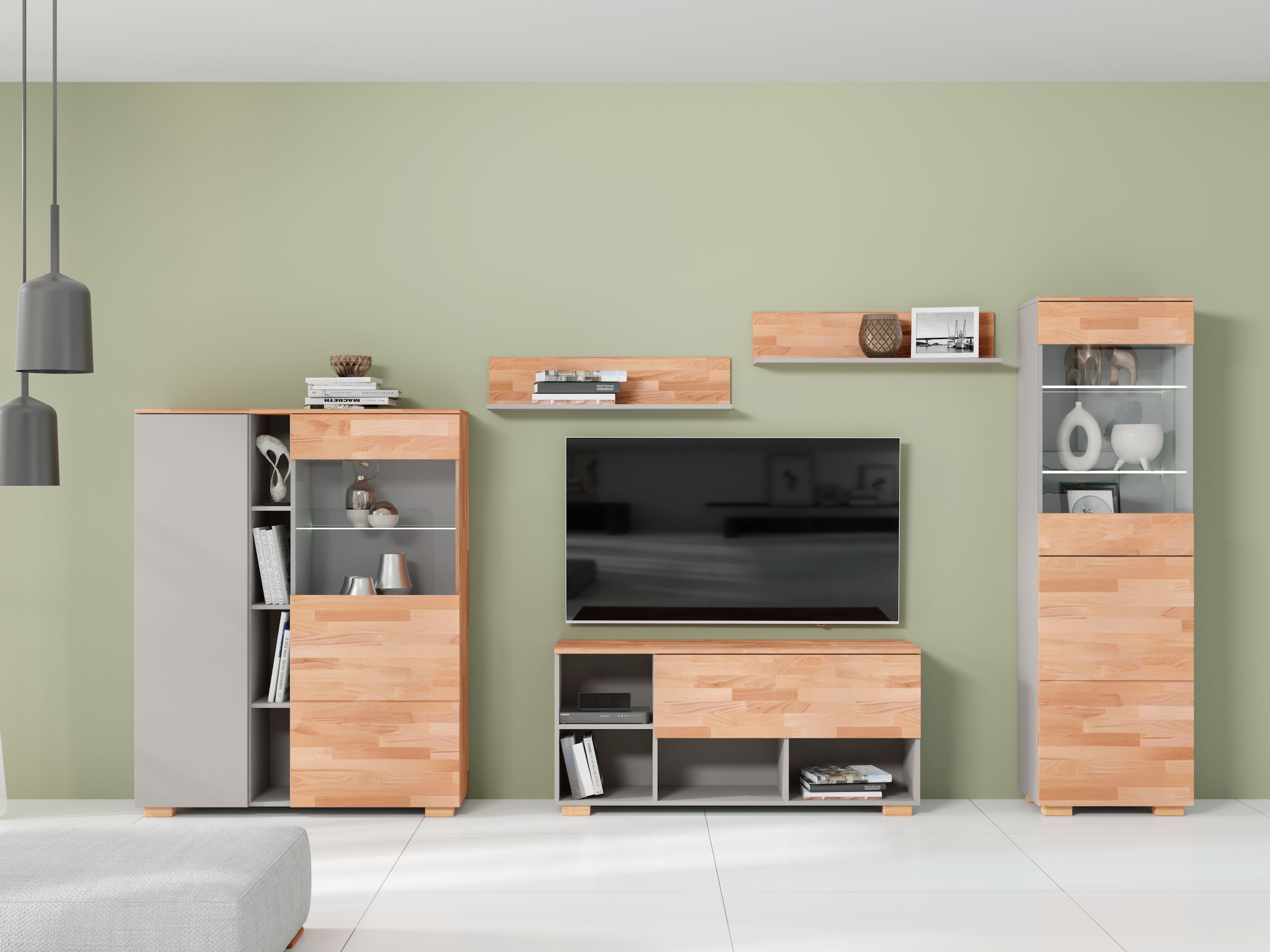 Home affaire Wohnwand, (5 St.), schöne moderne Optik