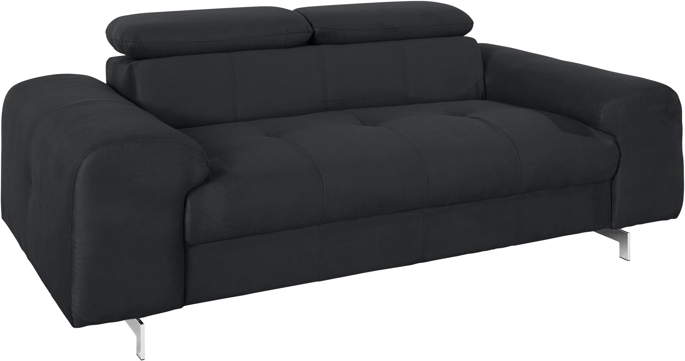 COTTA 2-Sitzer »Chef«, Big-Sofa mit Kopfteilverstellung, edle Metallkufen