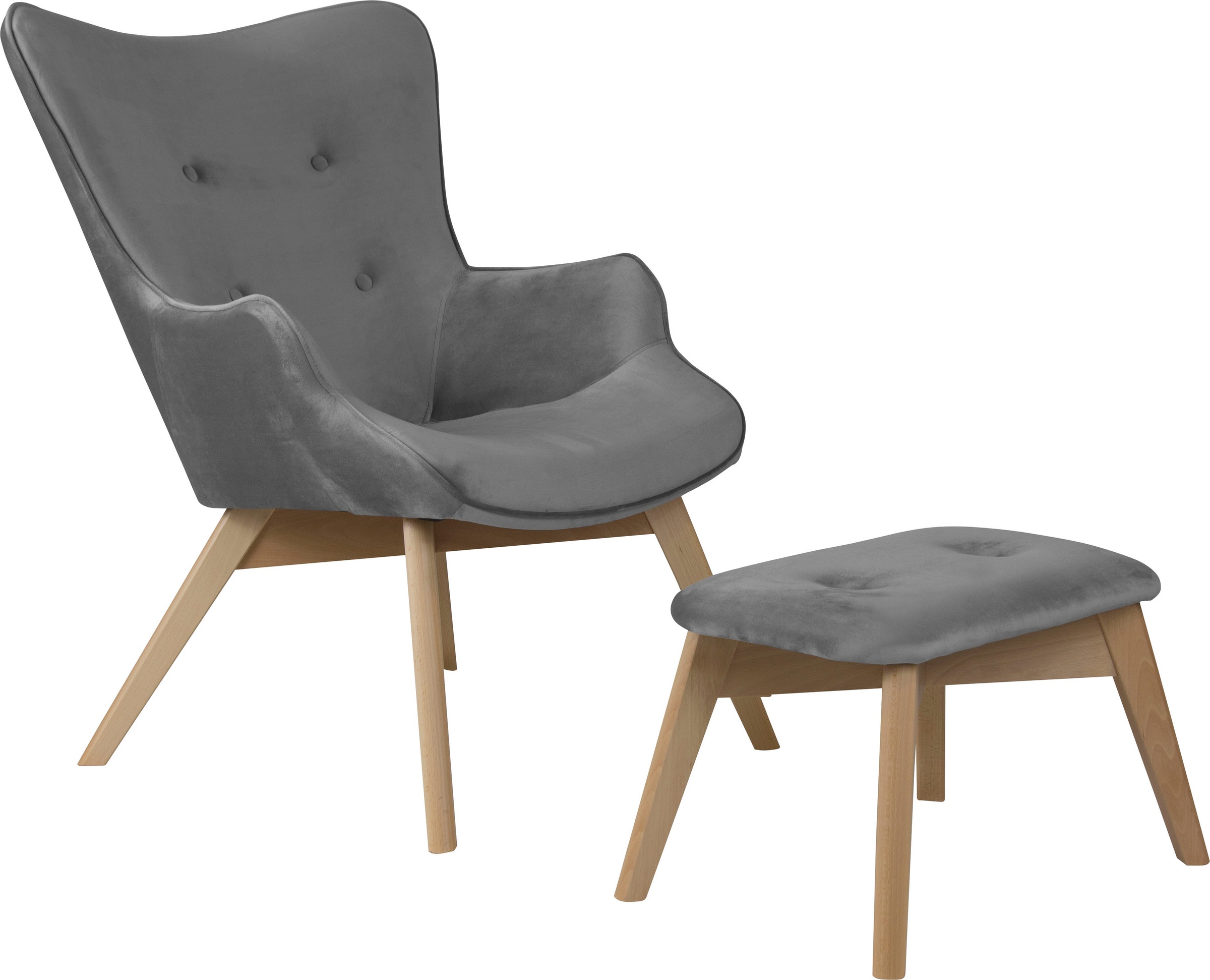 Home affaire Sessel "Nicko" wahlweise mit und ohne Hocker günstig online kaufen