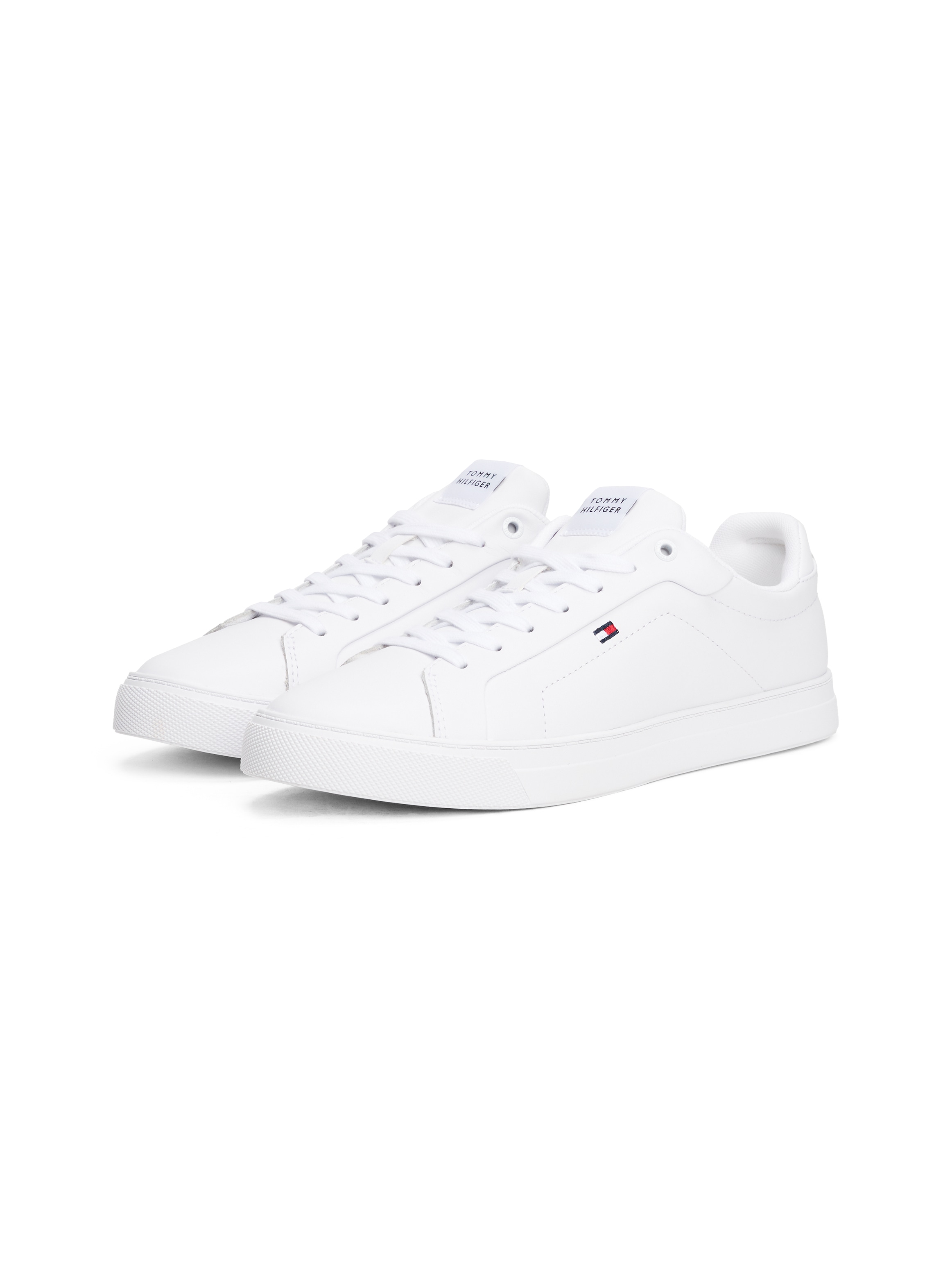 Tommy Hilfiger Sneaker "ICON COURT LTH FLAG ESS", Freizeitschuh, Halbschuh, günstig online kaufen
