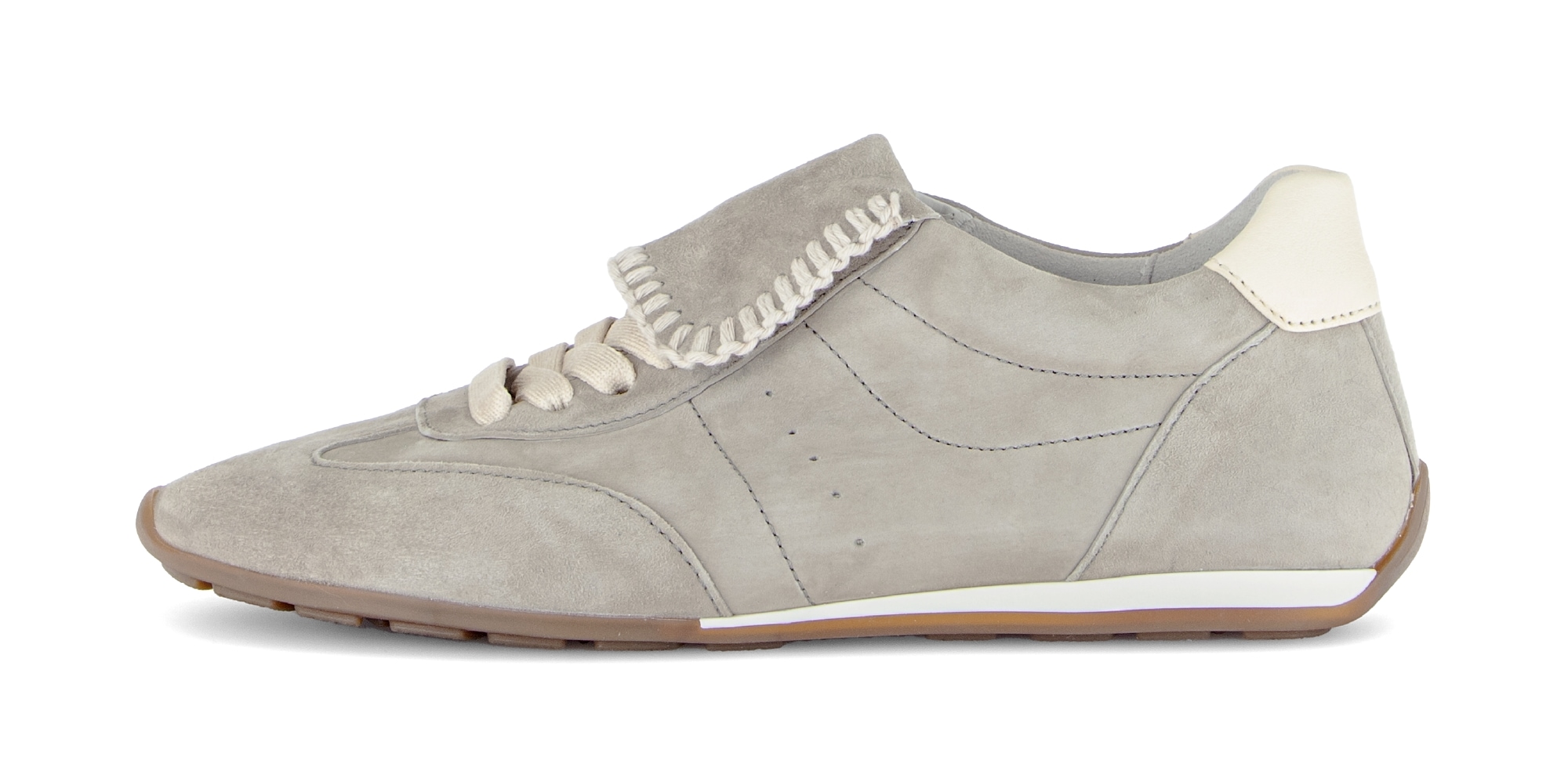 Gabor Sneaker  Freizeitschuh, Halbschuh, Schnürer mit Ziernähten und Kontrastbesatz