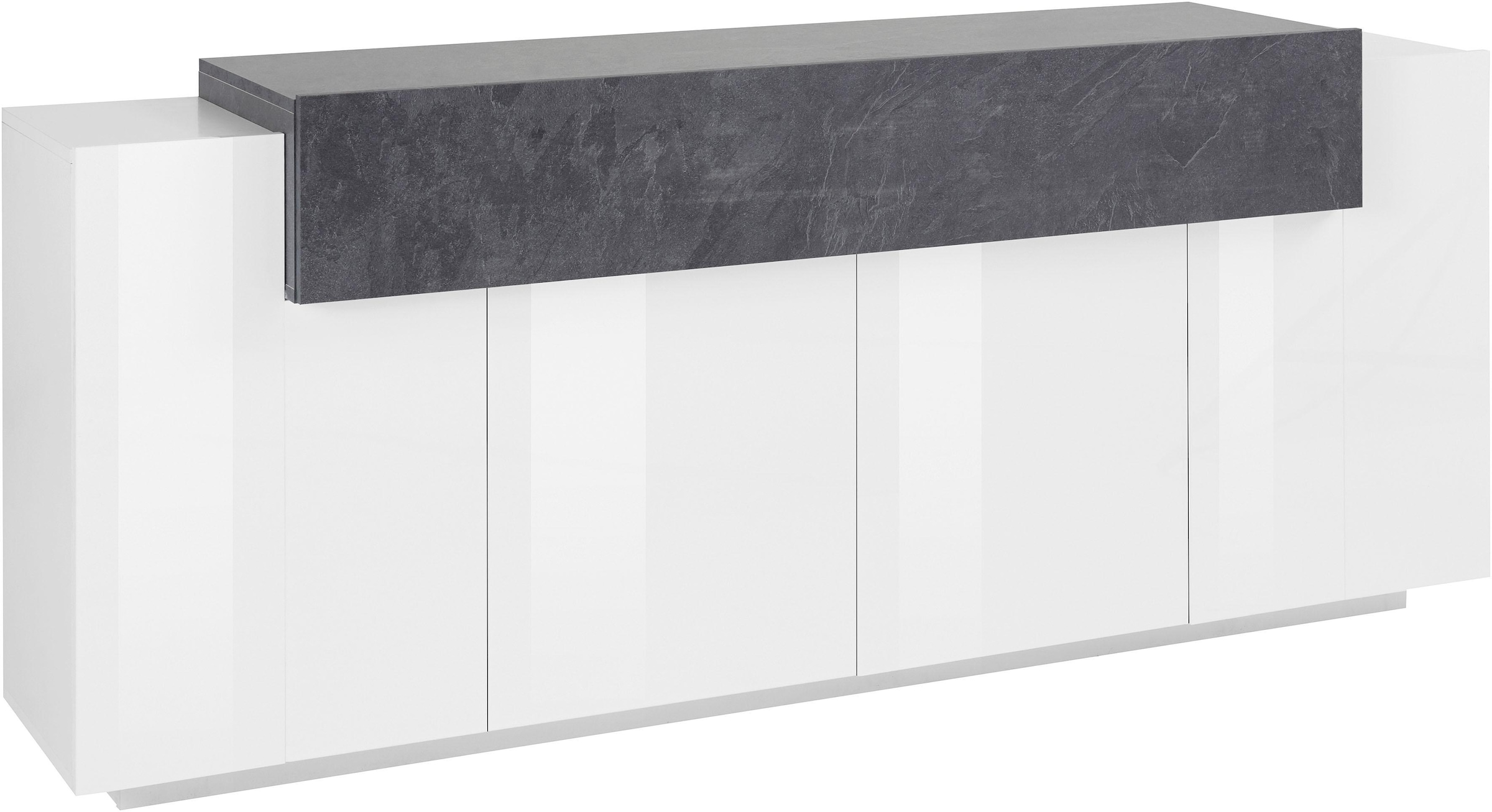 INOSIGN Sideboard "Coro, Kommode, Schrank, Kredenz, grifflos mit Einlegeböden", 1 klappe,4 Türen, Doppeltiefe, B/T/H 200