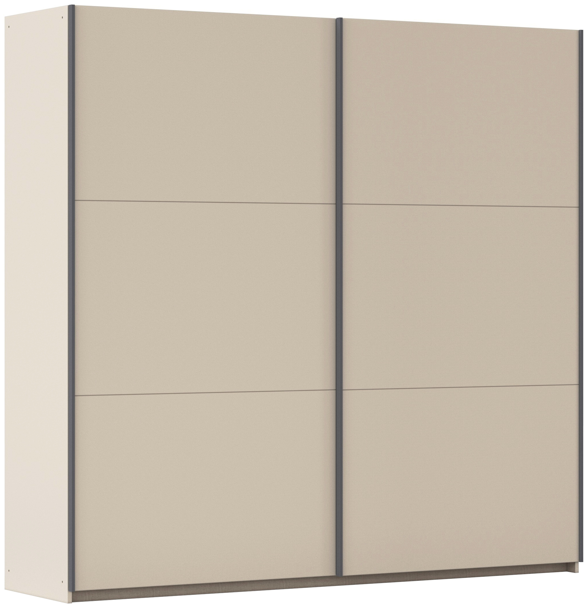 rauch Schwebetürenschrank "Kleiderschrank Drehtürenschrank Schrank Garderobe KRONACH" in 3 Ausstattungen BASIC/CLASSIC/PREMIUM, Breiten 131/175/218/261 cm, optional ohne, mit 1 oder 2 Spiegel, viel Stauraum MADE IN GERMANY