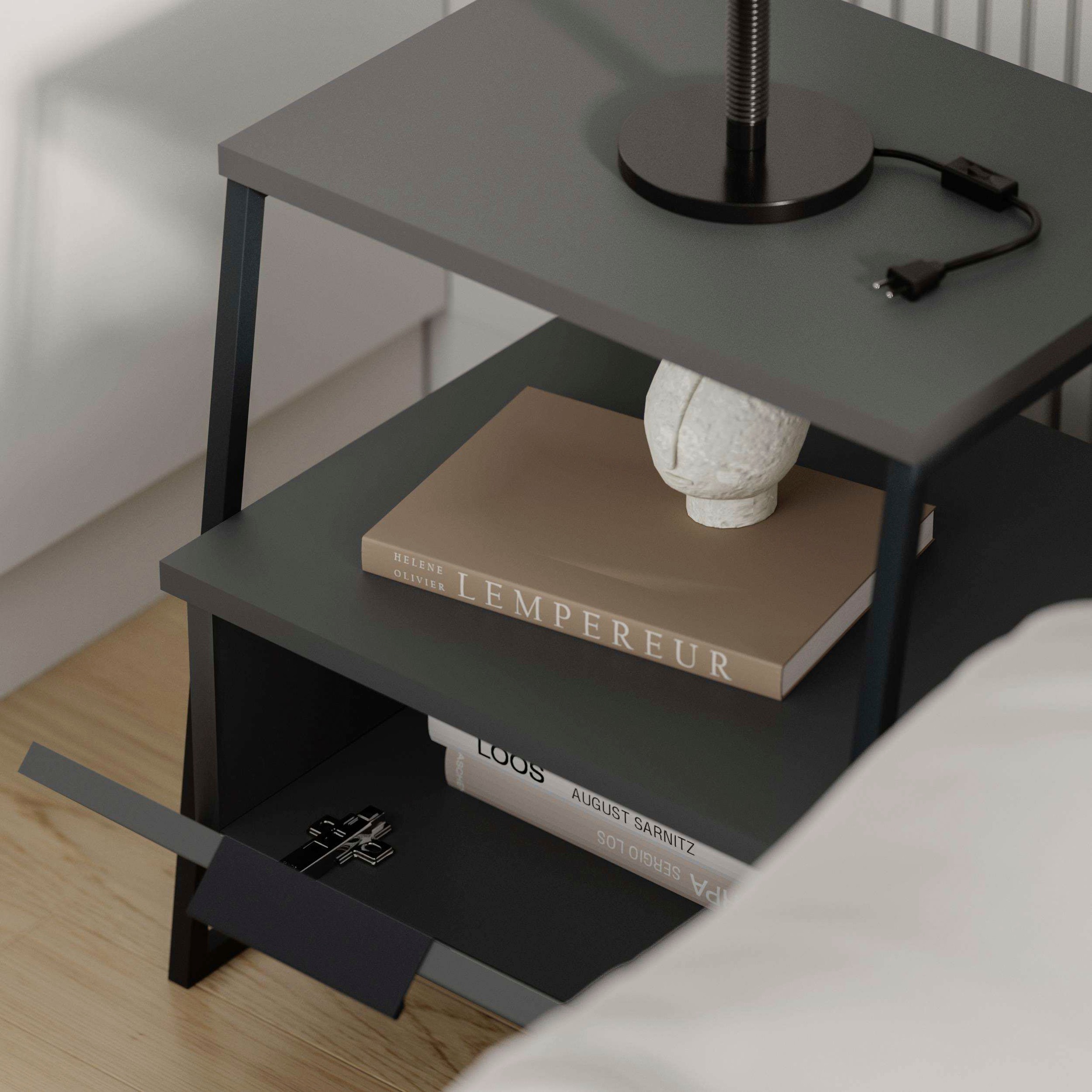 Decortie Nachttisch »PAL NACHTTISCH«, (Packung, 1 St.), Leichte Montage, Lagerung, Platzsparend