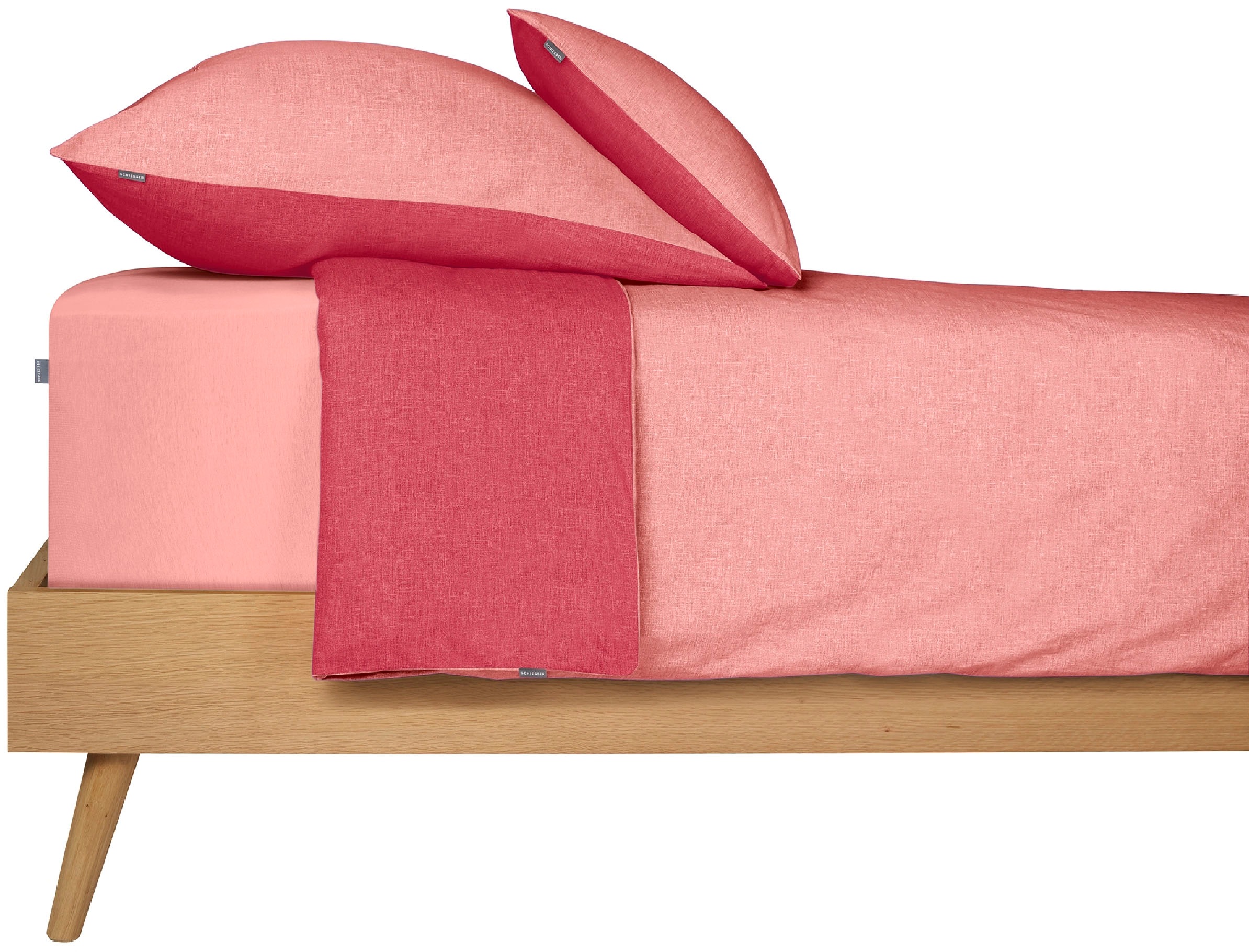 Thumbnail - Schiesser Wendebettwäsche "Doubleface aus weicher Baumwolle mit edlem Melangeeffekt" 2 Stk. ab Größe 135x200 cm erhältli...