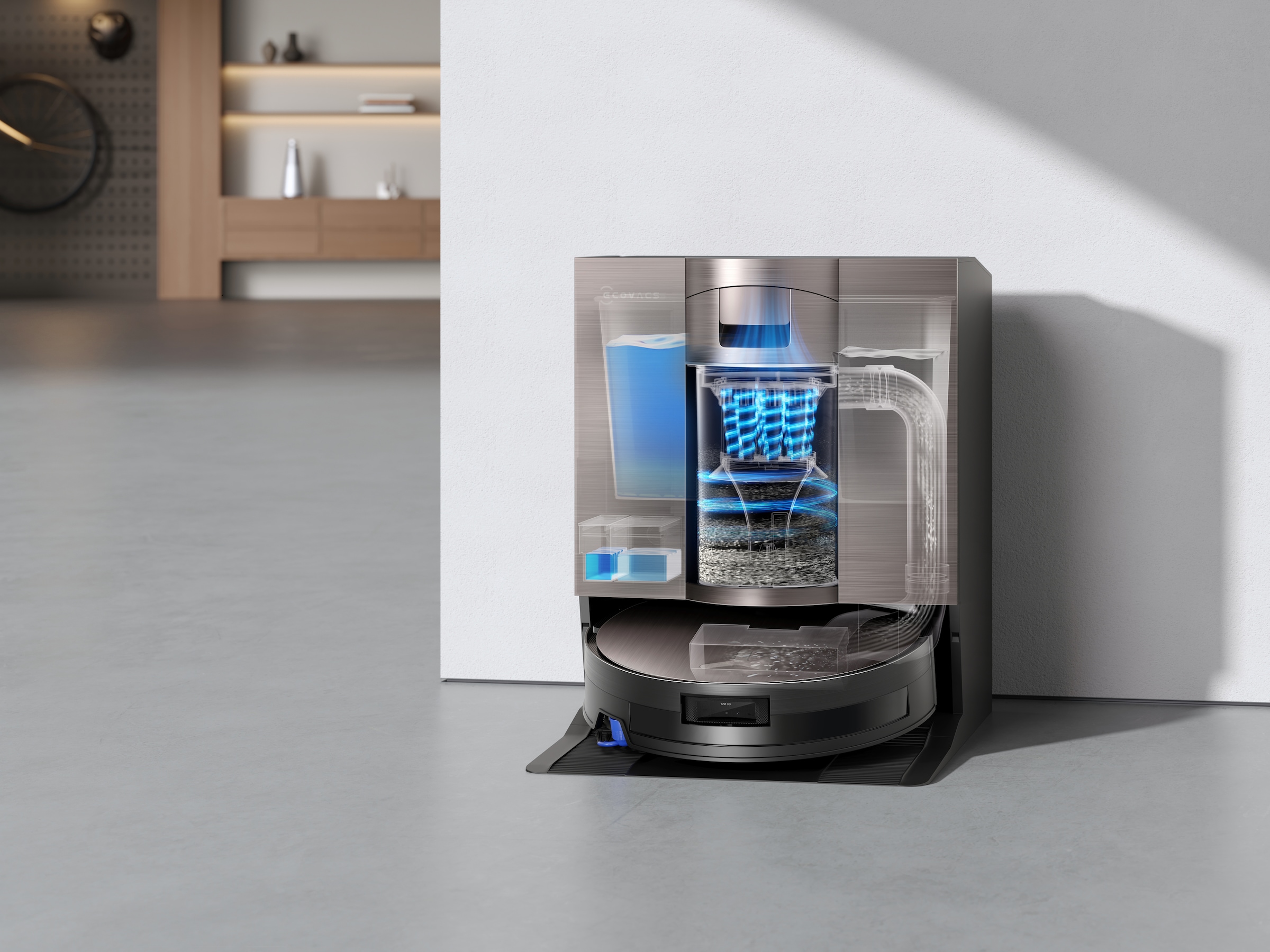 ECOVACS Saugroboter »mit Wischfunktion DEEBOT X11 OmniCyclone, 19.500 Pa, 18 l/s Luftstrom«, Schnellladefunktion, Wischrolle, beutellos
