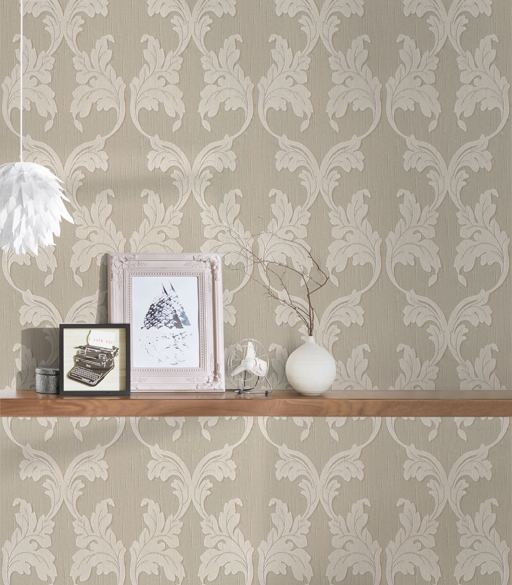 Architects Paper Textiltapete »Tessuto« Barock | floral | gemustert samtig Tapete Barock Tapeten Wohnzimmer Schlafzimmer Küche modern Flur Design