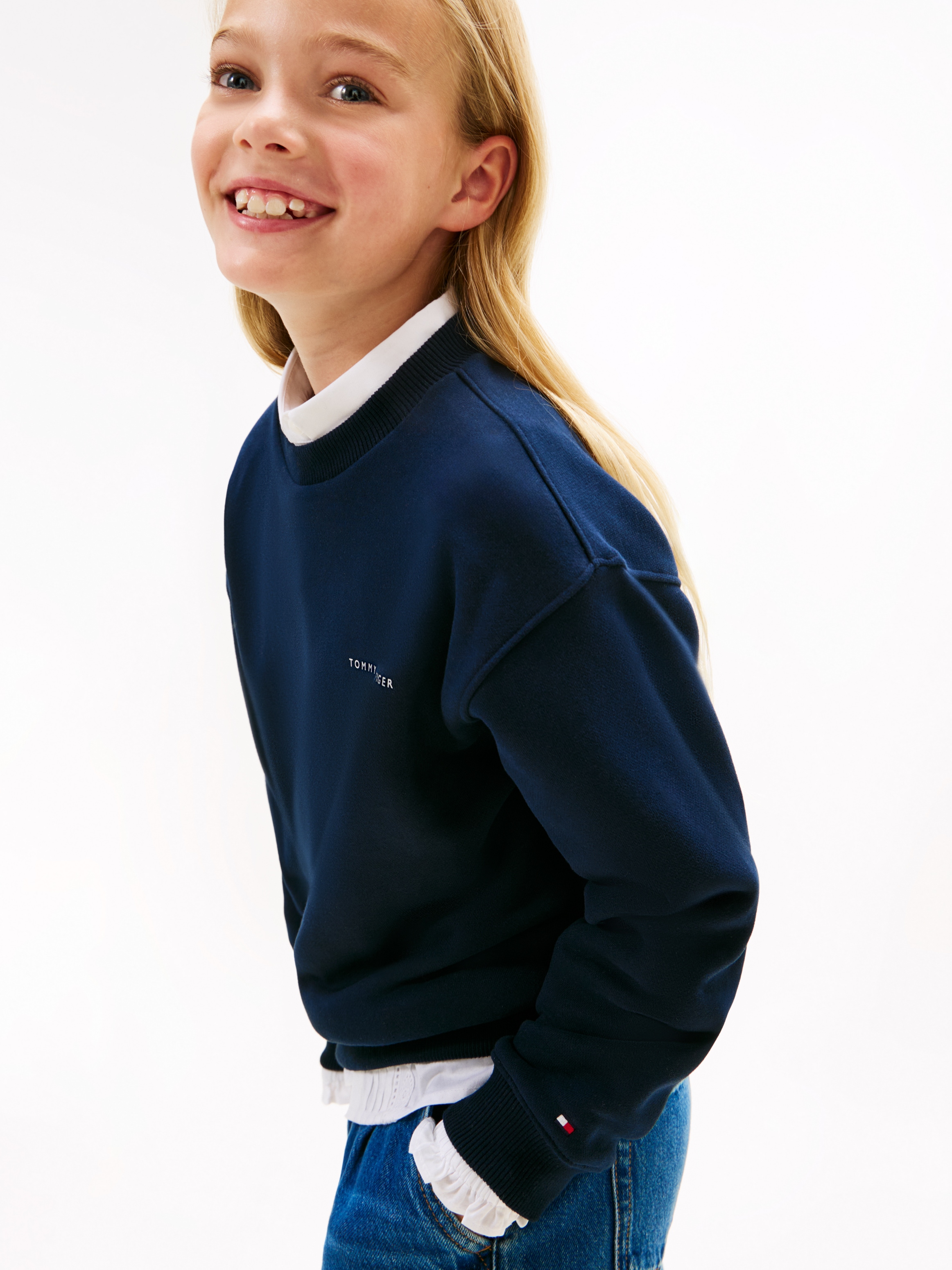 Tommy Hilfiger Sweatshirt »MINI CORP C-NECK« Kinder bis 16 Jahre, für Jungen und Mädchen, regular fit