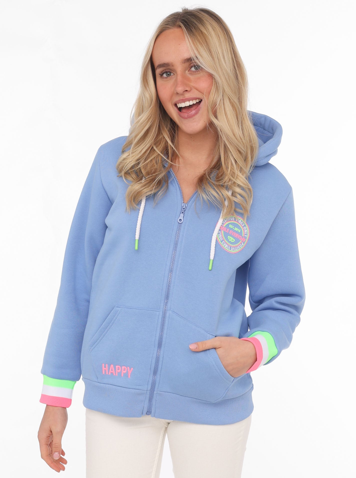 Zwillingsherz Kapuzensweatjacke ""Smile Everyday ZH"" Kapuze, Regular Fit, günstig online kaufen