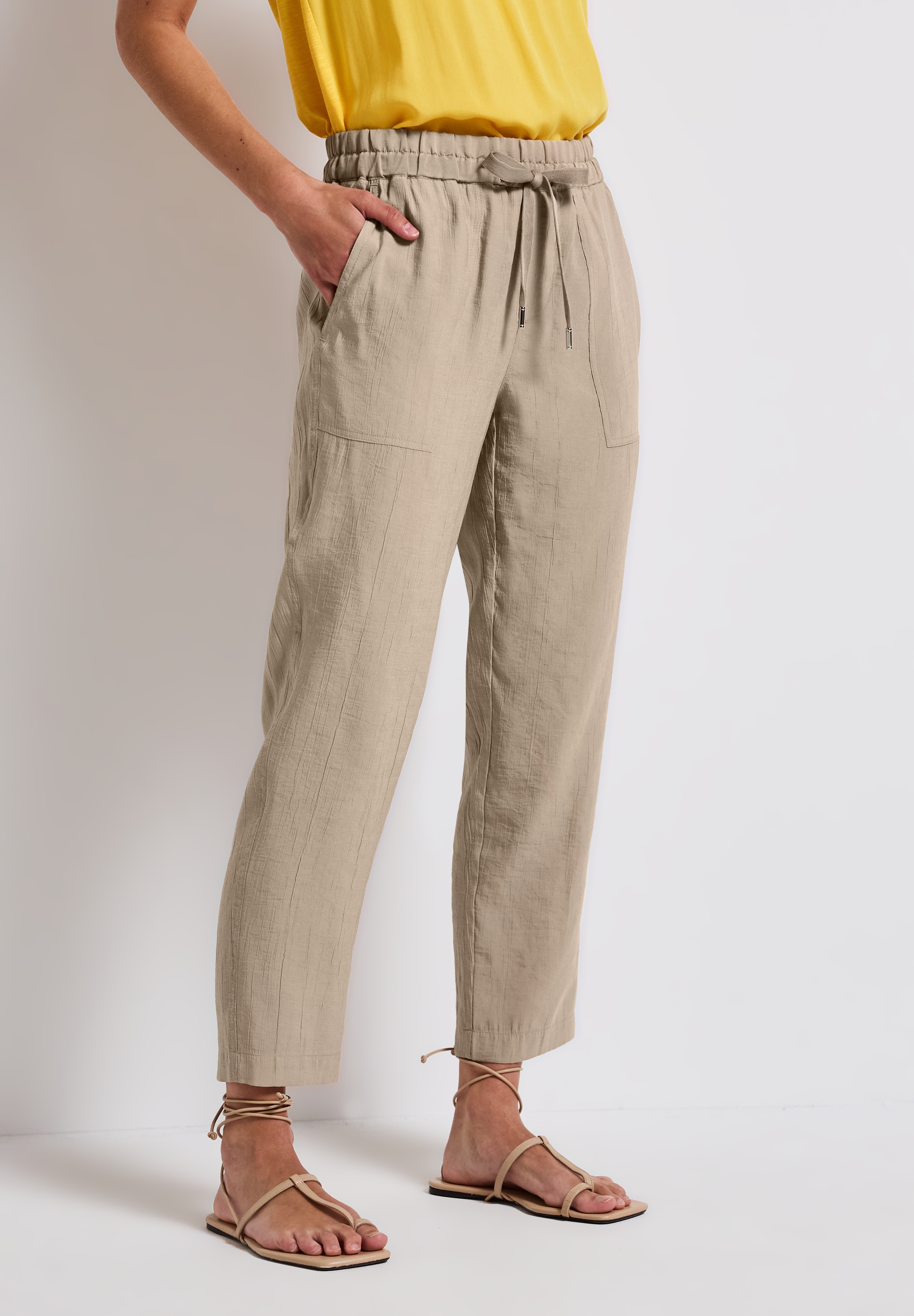 STREET ONE Röhrenhose  mit Elastikbund