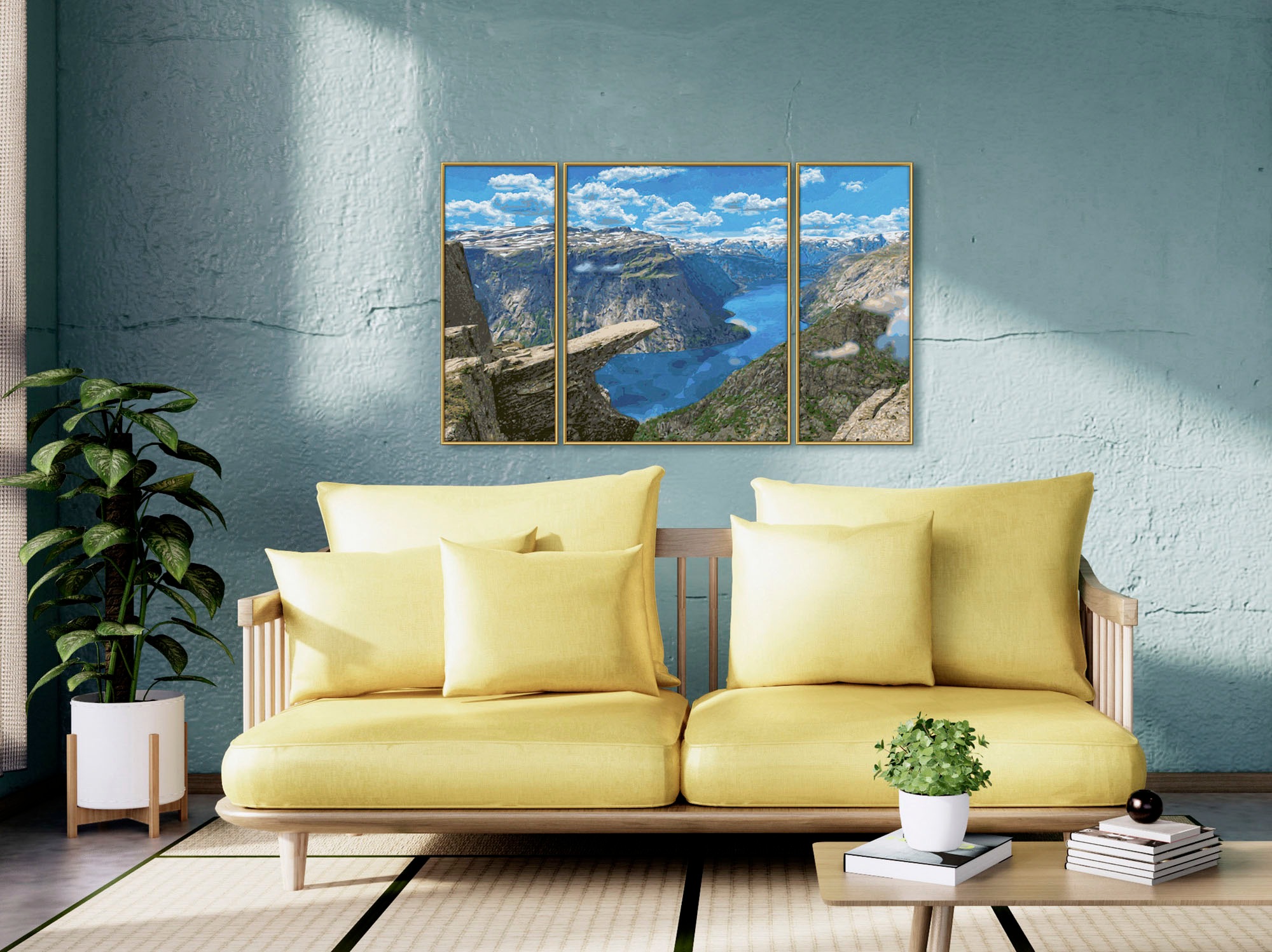 Schipper Malen nach Zahlen »Meisterklasse Triptychon, Trolltunga in Norwegen«, Made in Germany