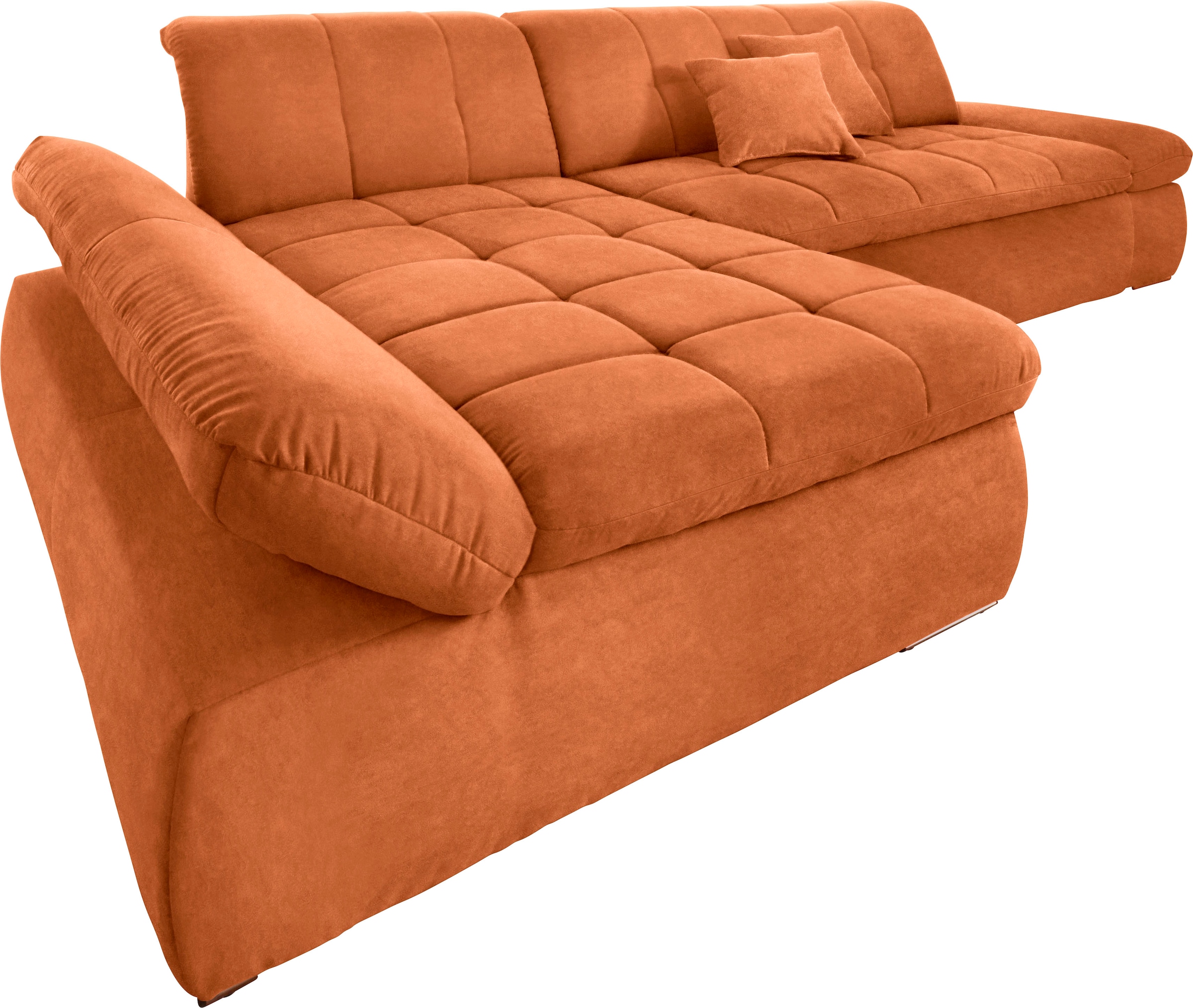 DOMO collection Ecksofa »NMoric incl. Zierkissen B/T/H: 273/216/80 cm L-For günstig online kaufen