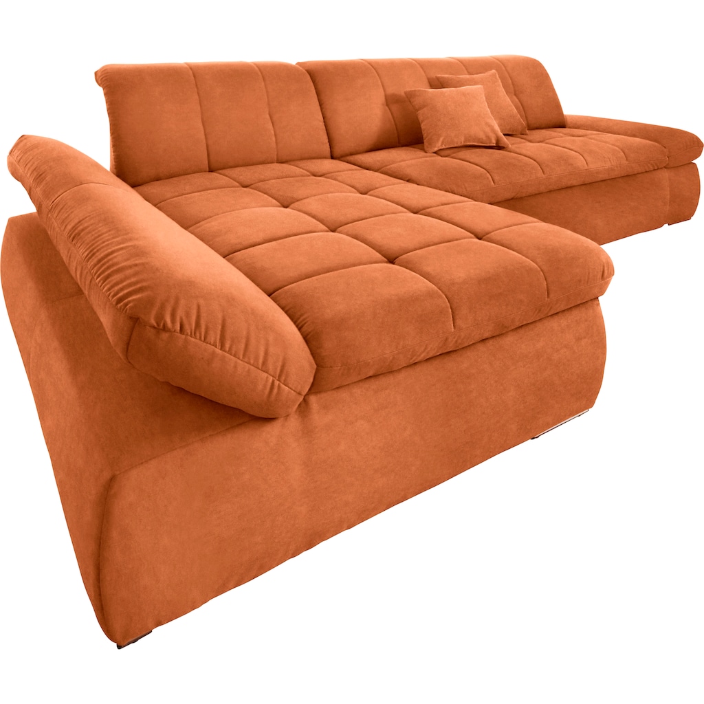 DOMO collection Ecksofa »NMoric XXL, B/T/H: 300/172/80cm, Revamierenabschluss«