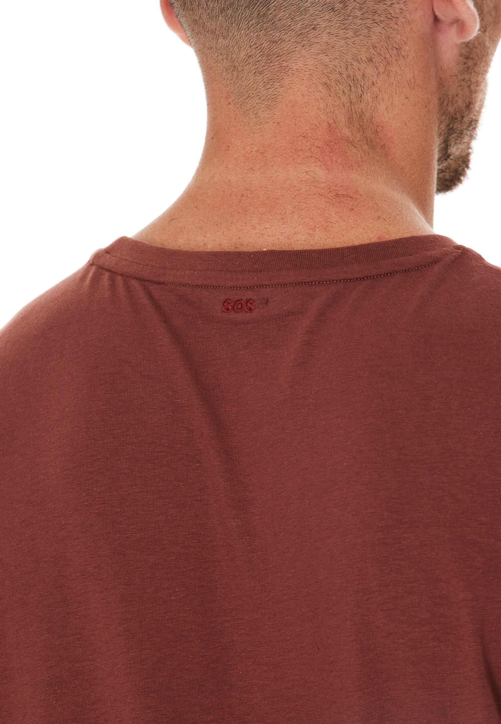 SOS T-Shirt »Kobla«, (1 tlg.), mit aufgesticktem Markenlogo auf der Front