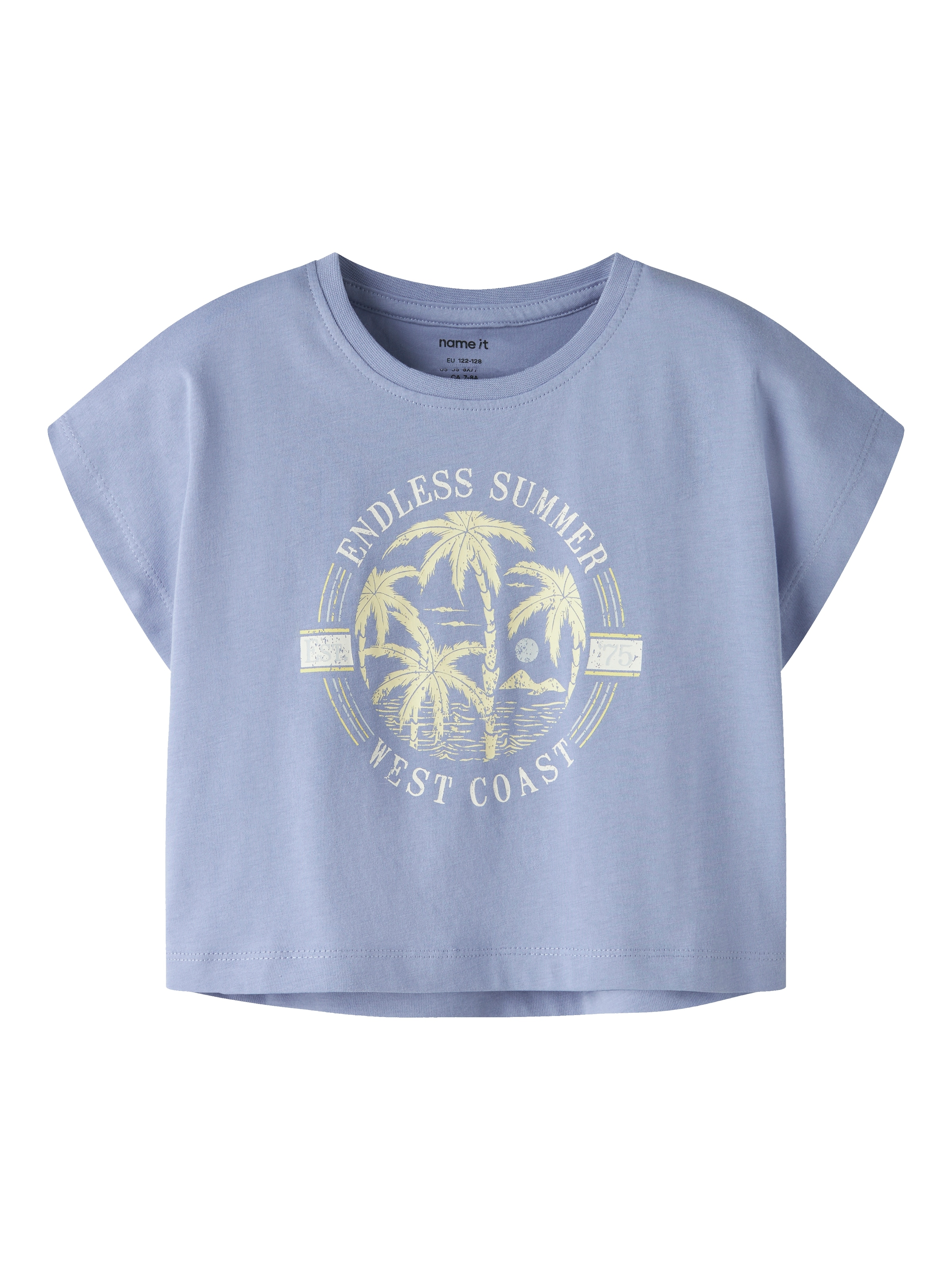 Name It Kurzarmshirt »NKFVILMA CAPSL CROP TOP F1 NOOS« Baumwolle, regular fit