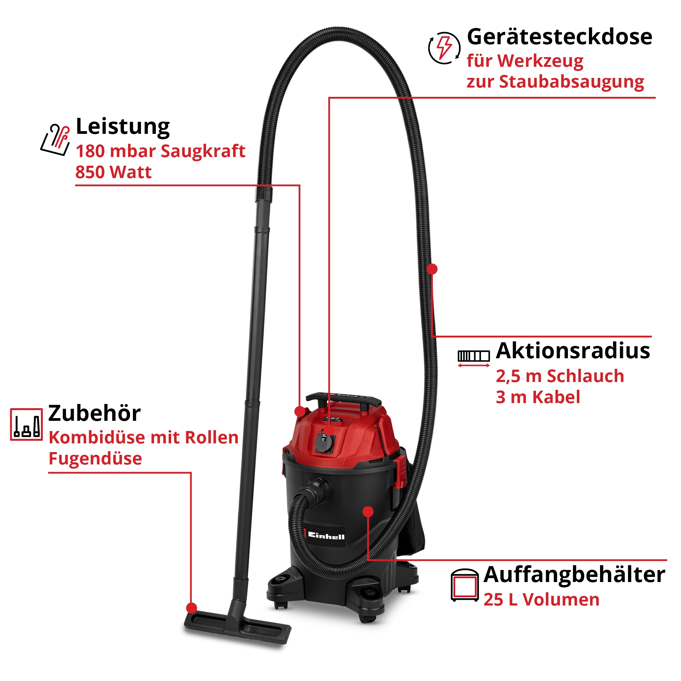 Einhell Nass-Trocken-Sauger »TC-VC 2555 A«