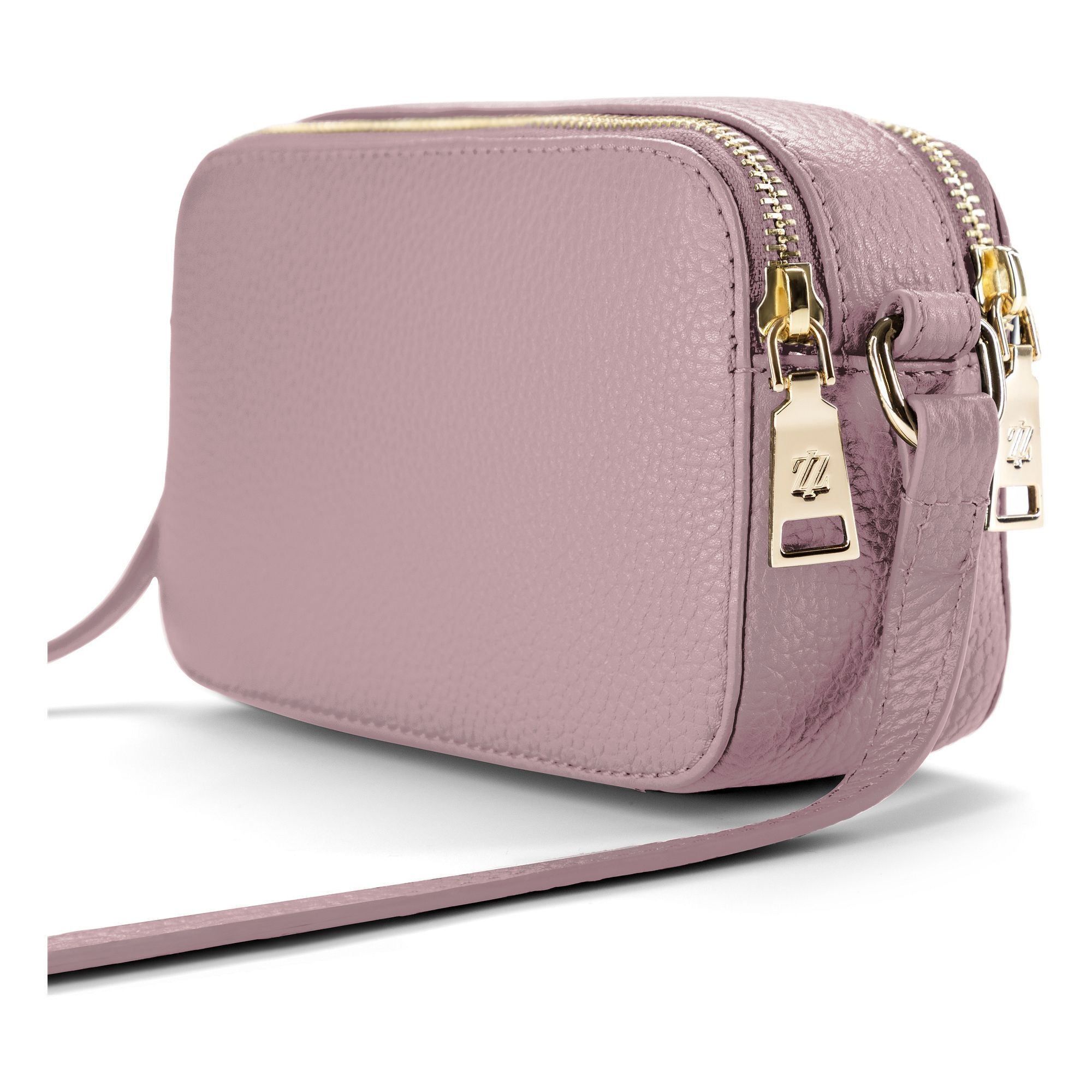Lazarotti Umhängetasche »Bologna Leather Umhängetasche Camera-Bag Leder Double-Zip 18 cm«