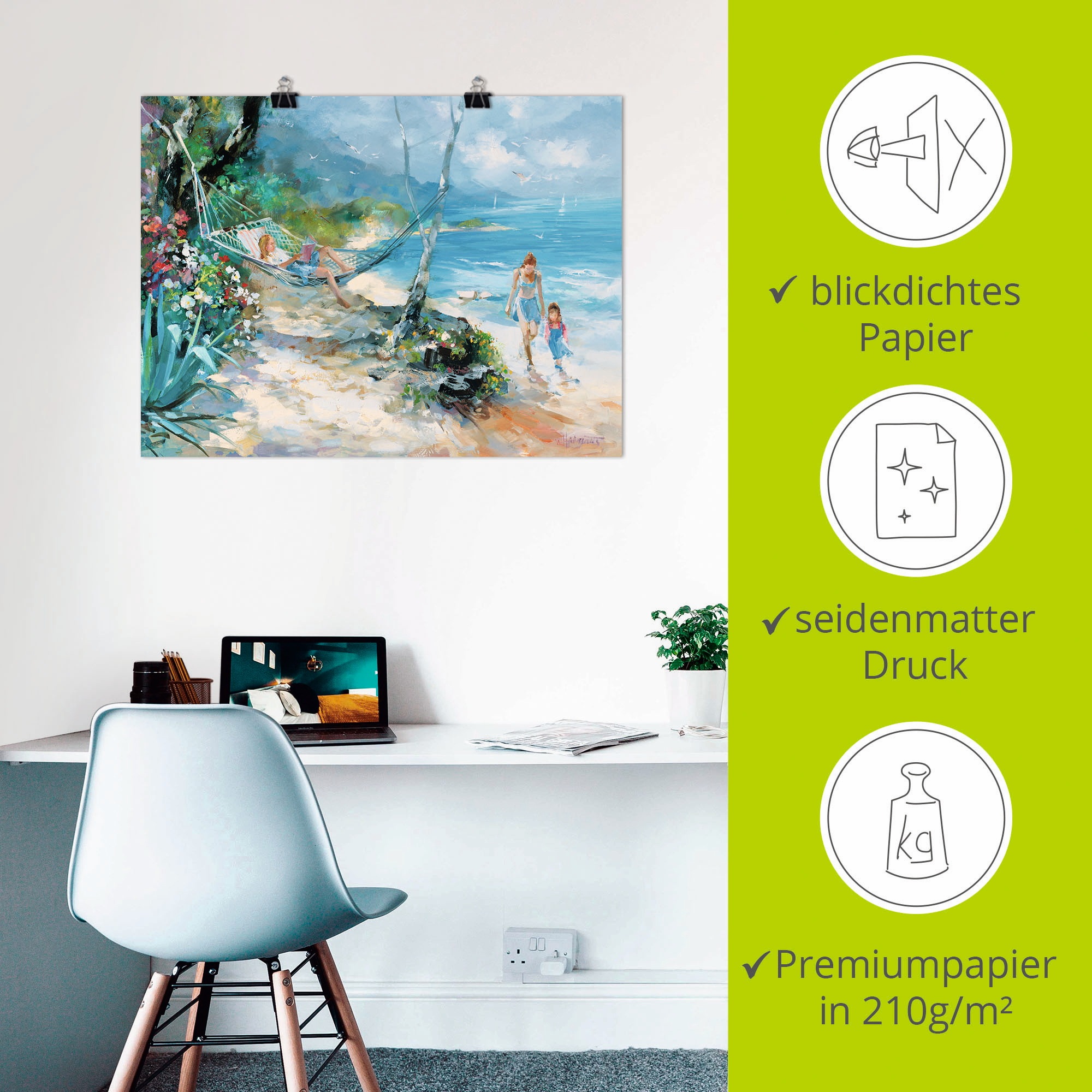 Artland Wandbild »Gelassenheit«, Strand, (1 St.), als Leinwandbild, Poster in verschied. Größen