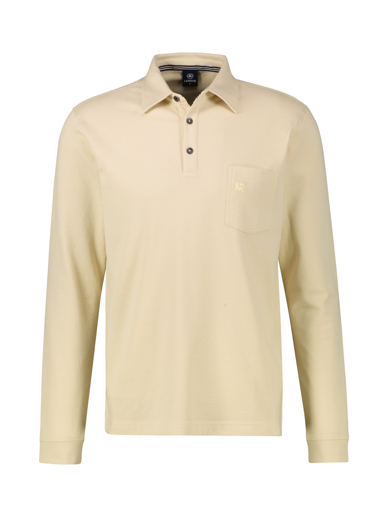 LERROS Langarm-Poloshirt »Herren-Langarmpolo in Waffeloptik«