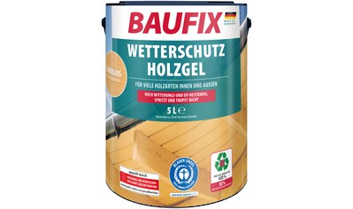 Holzschutzlasur »Wetterschutz-Holzgel«, wetterbeständig, UV beständig, atmungsaktiv,...