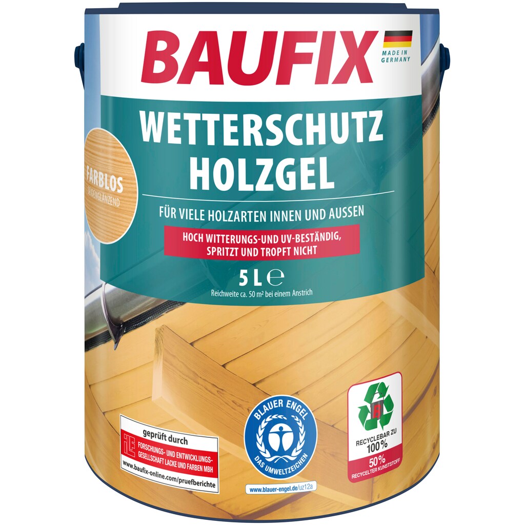 Baufix Holzschutzlasur »Wetterschutz-Holzgel«