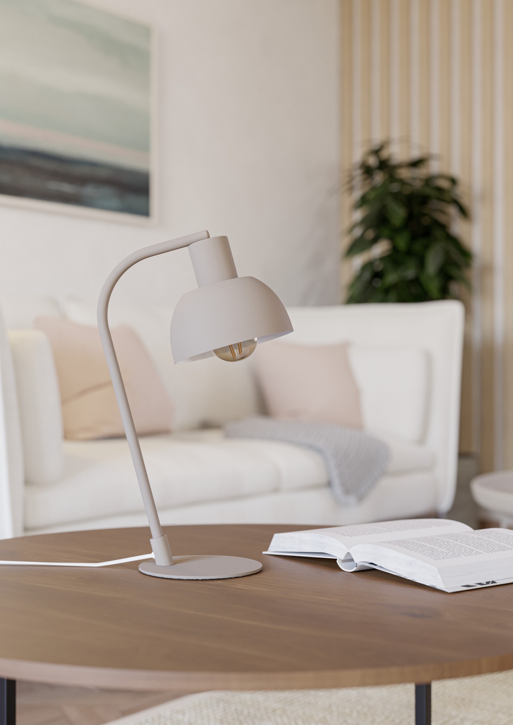 EGLO LED Tischleuchte »CAZALILLA« E27 1 Stk. Tischlampe Skandinavisch, Retro Tischleuchte, Leselampe, E27 Fassung