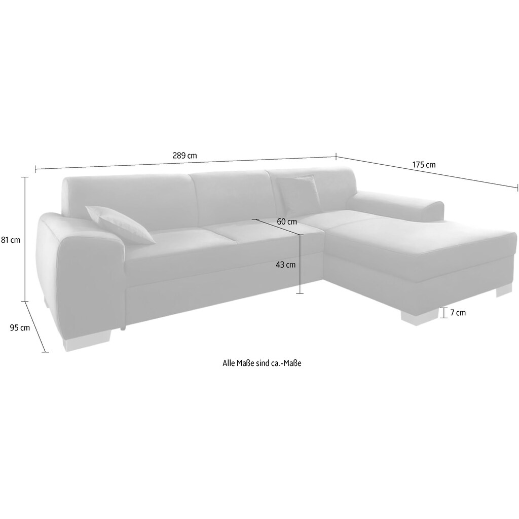 DOMO collection Ecksofa »Ricardo L-Form«