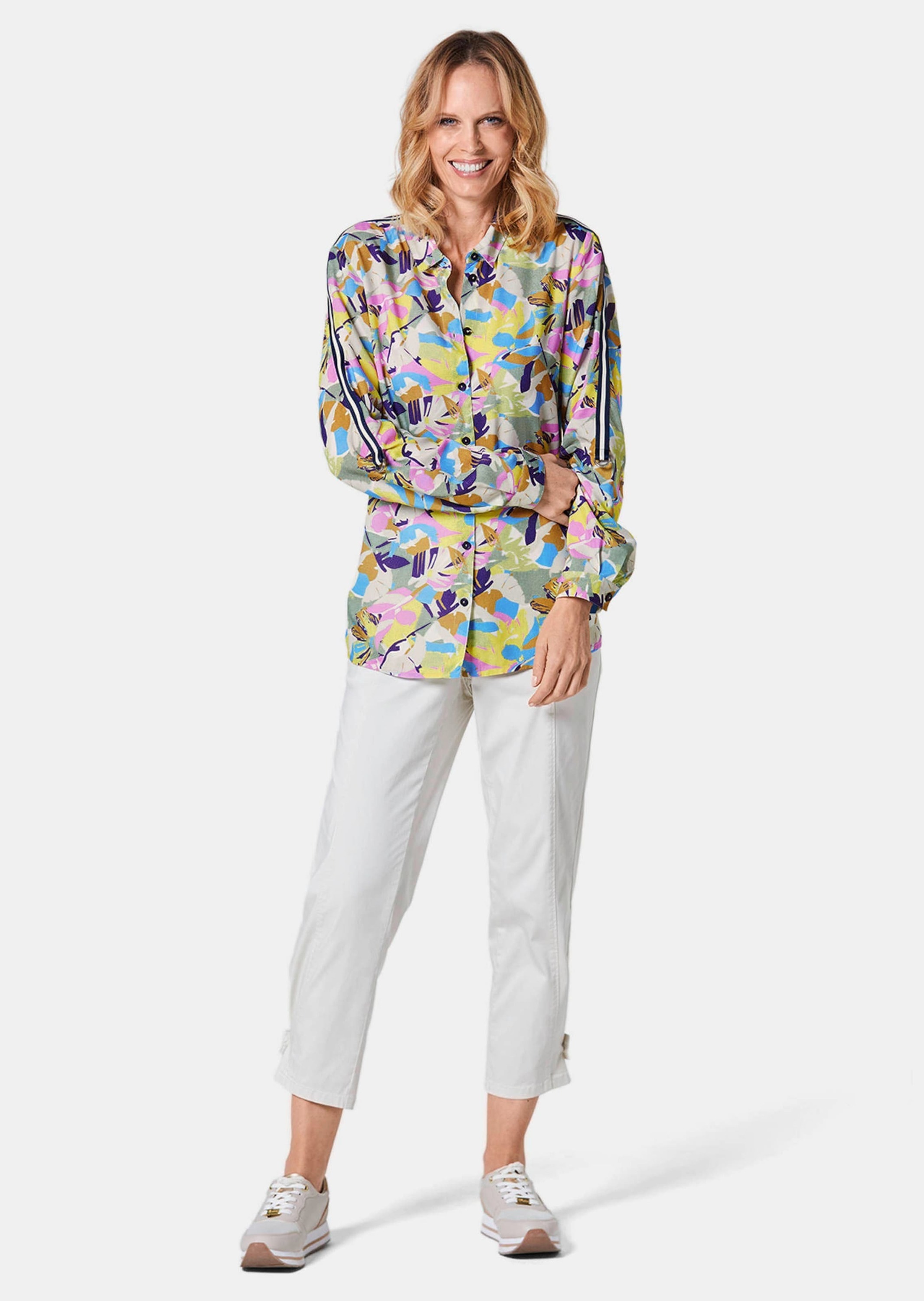 GOLDNER Hemdbluse "Kurzgröße Druckbluse aus hochwertiger Viskose" günstig online kaufen