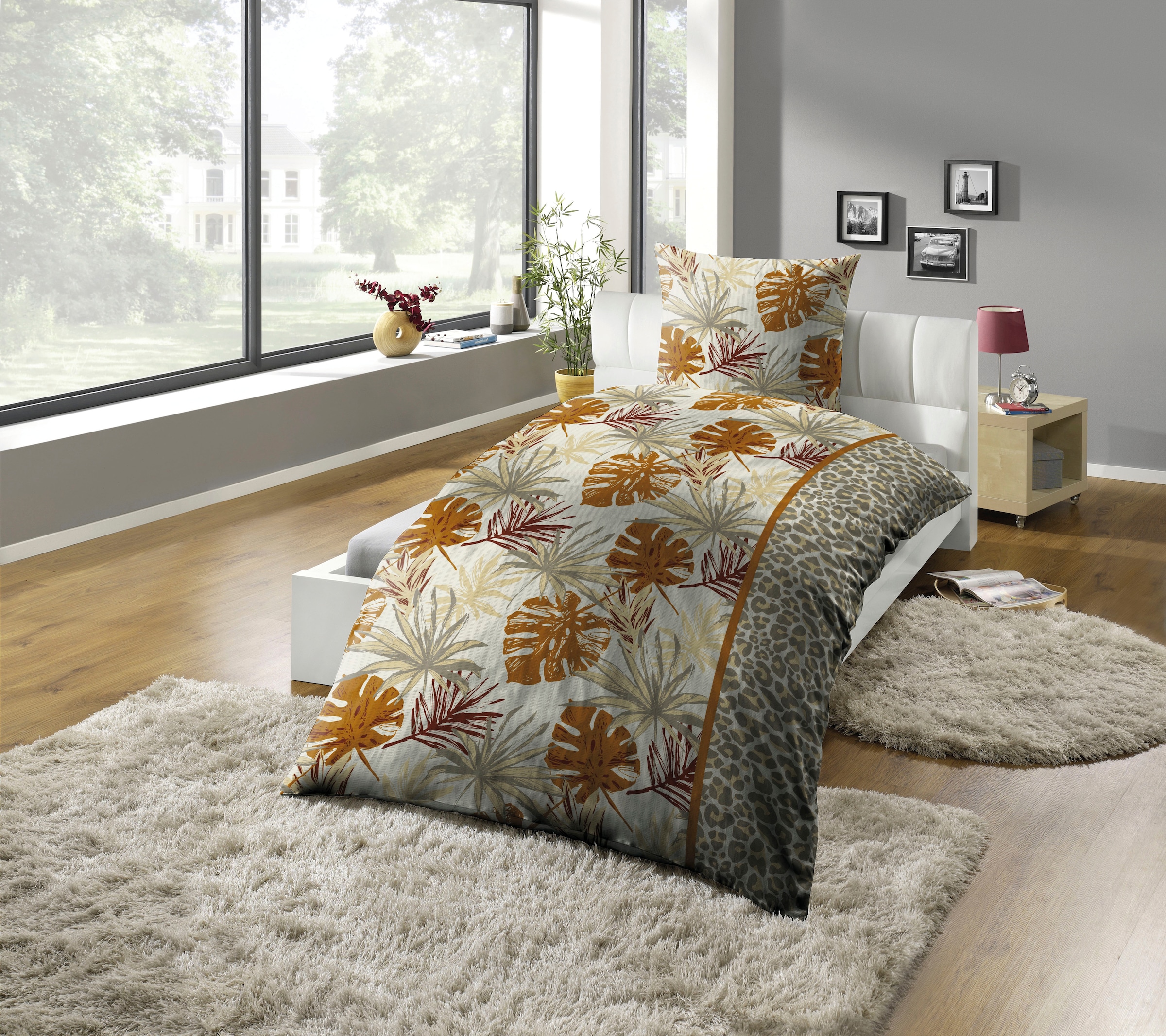 BIERBAUM Bettwäsche "Bettwäsche Mikrofaser-Seersucker "Leo"" 2 Stk. tlg. Pf günstig online kaufen