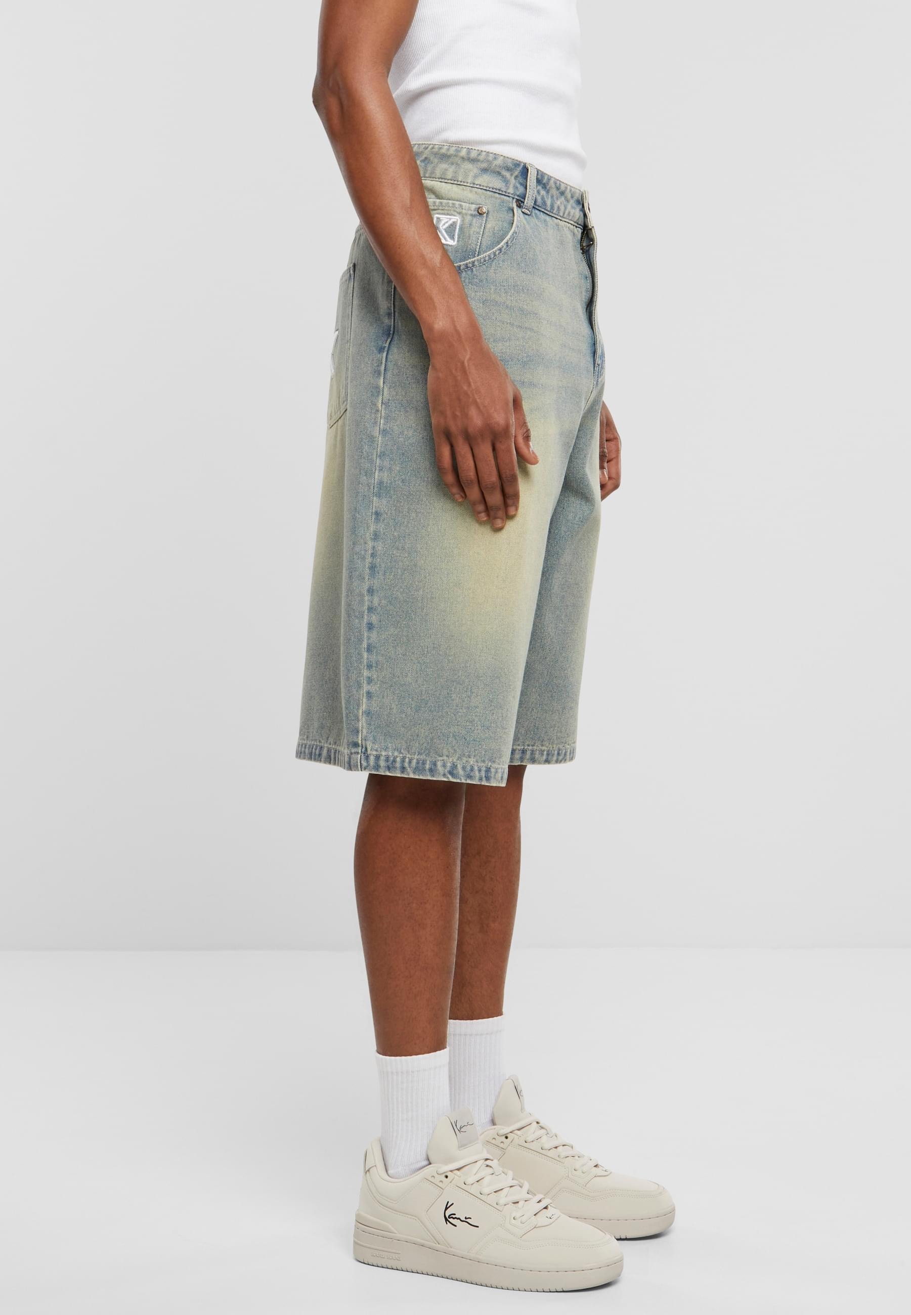 Karl Kani Shorts »Karl Kani Herren Karl Kani OG Denim Baggy Jorts«, (1 tlg.)
