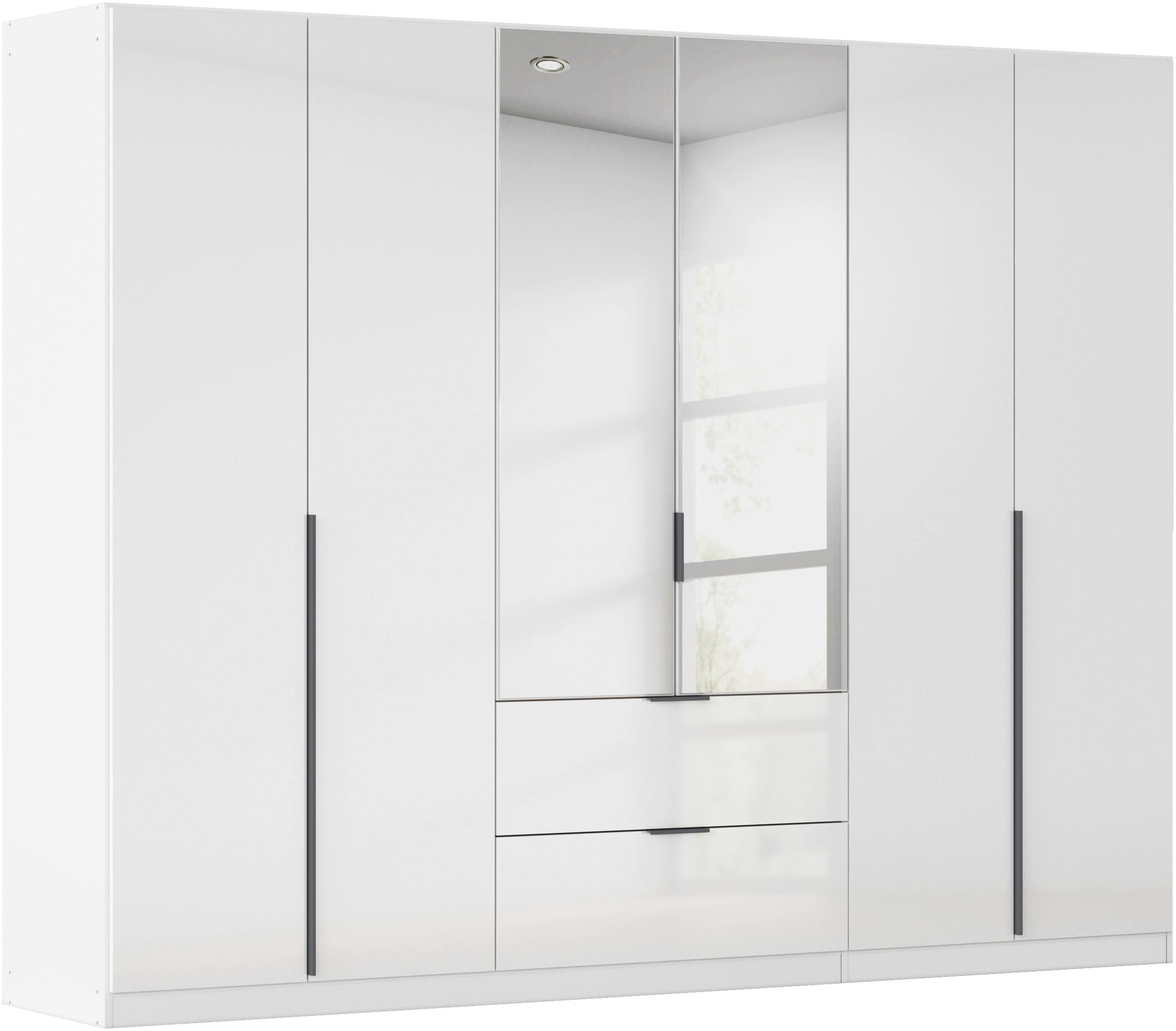 OTTO home Drehtürenschrank "Kleiderschrank Schrank Garderobe AGORDO mit Dekor- oder Hochglanzfront" in zwei Griff-Farben, Breiten 91-360 cm, mit Außenschubkästen, in 7 Breiten und 2 Höhen MADE IN GERMANY