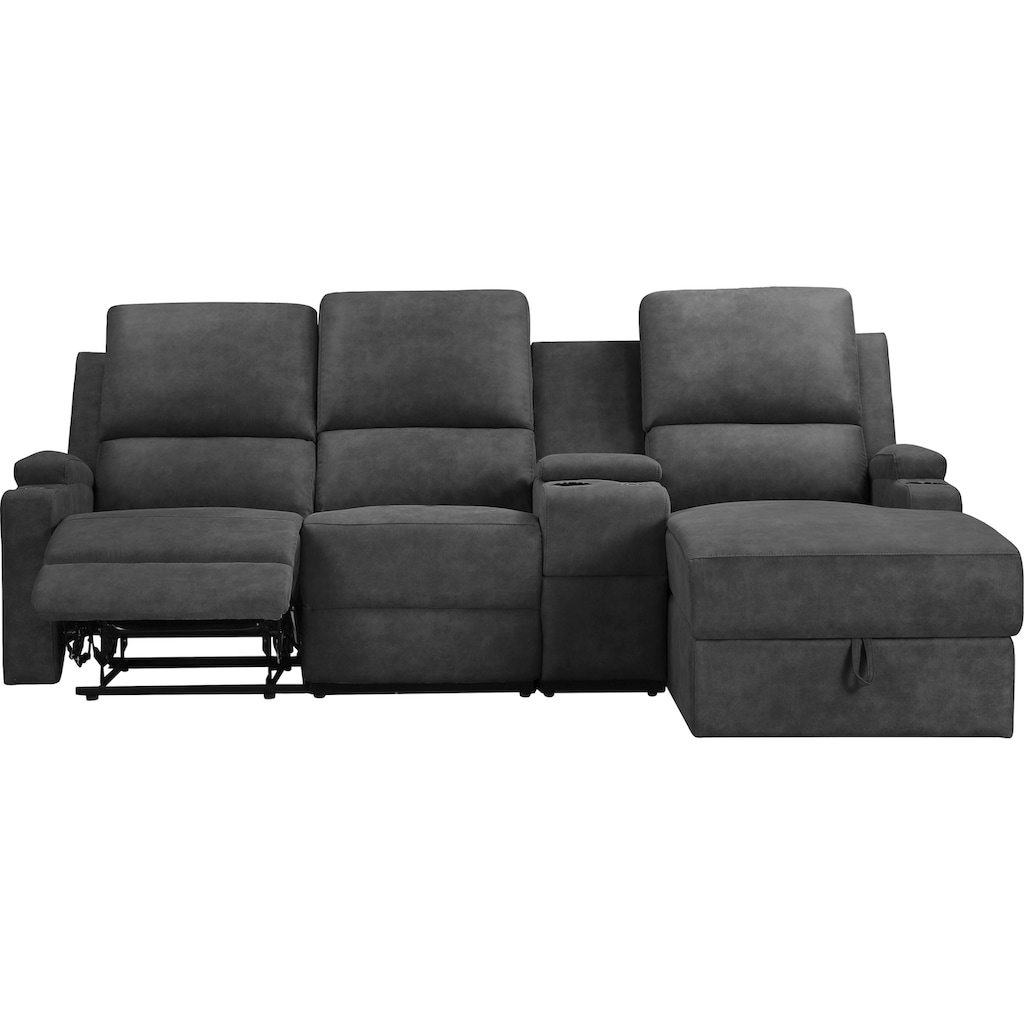 Home affaire Ecksofa »Napori Multimediasofa, 3er Kinosessel XXL, L-Form,«