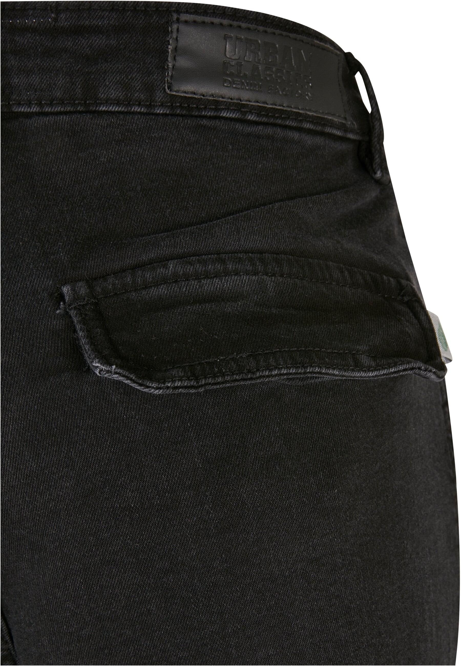 URBAN CLASSICS Stoffhose »Urban Classics Damen Ladies Organic Stretch Denim Cargo Pants«, (1 tlg.)