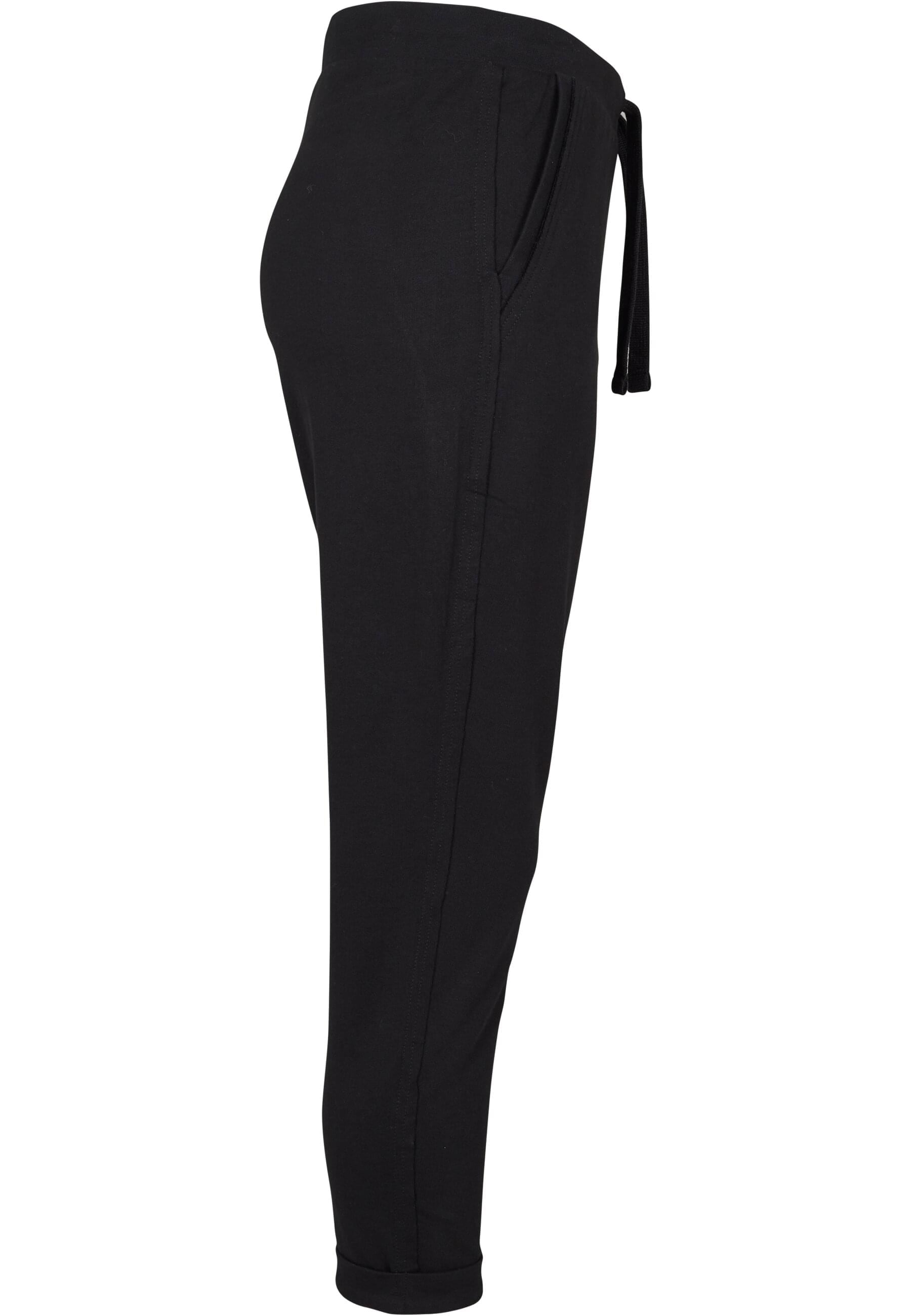 URBAN CLASSICS Stoffhose »Urban Classics Damen Ladies Open Edge Terry Turn Up Pants«, (1 tlg.)