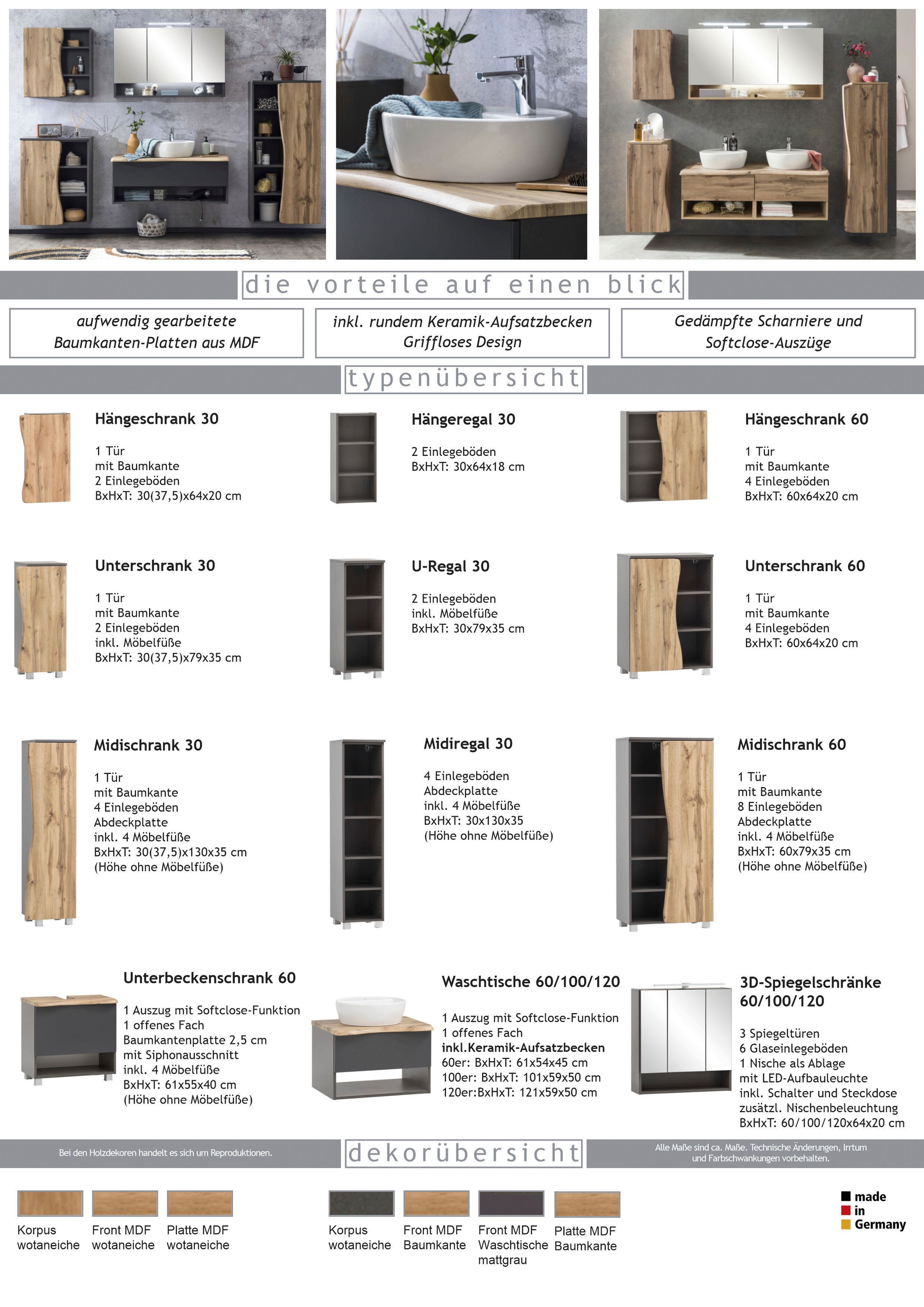 welltime Spiegelschrank »Stubach«, Breite 100 cm