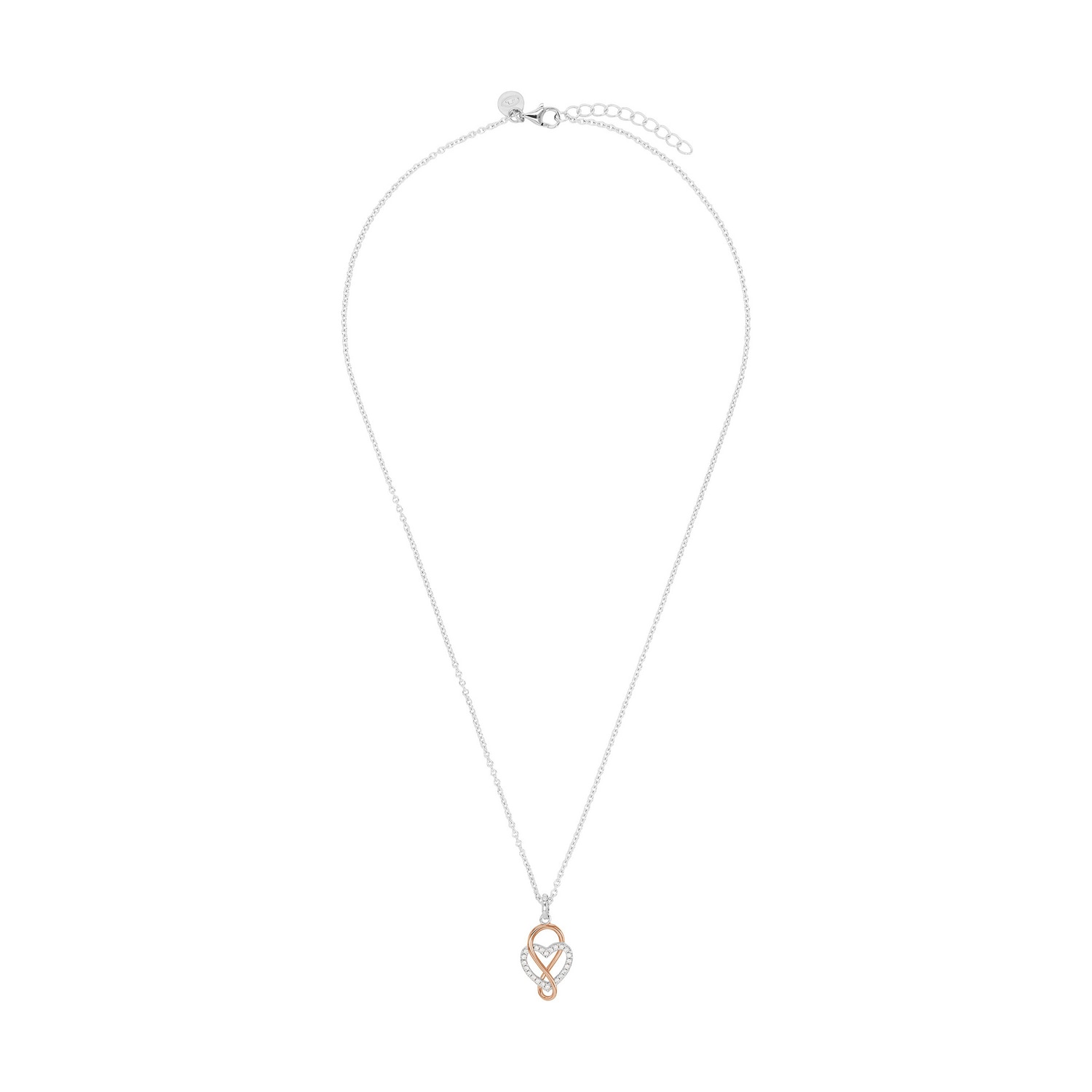 TOM TAILOR Kette mit Anhänger »Schmuck Geschenk Silber 925 Herz Infinity Unendlichkeitsschleife« mit Zirkonia (synth.)