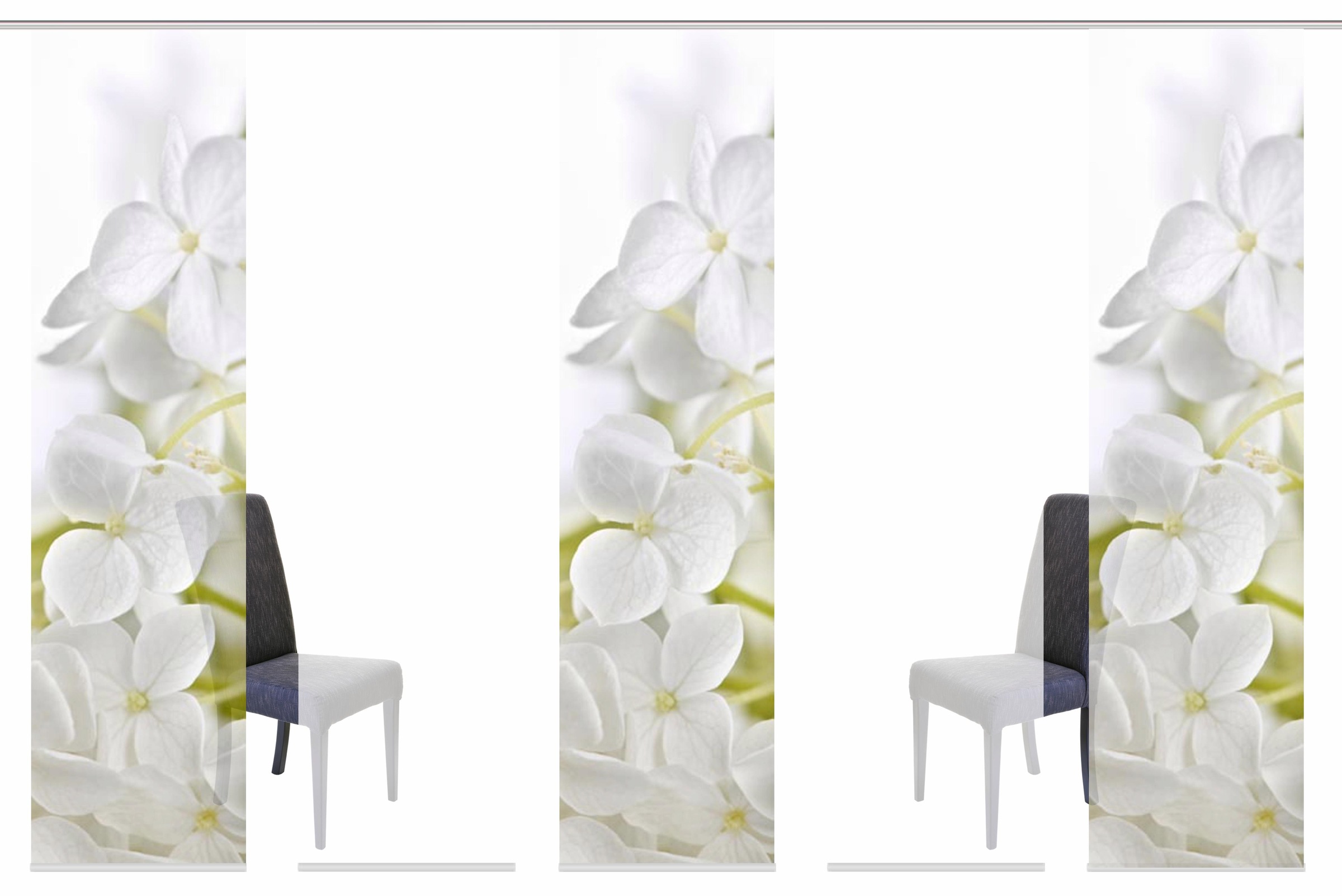 HOME WOHNIDEEN Schiebegardine "PADUA" Klettband 5 Stk. tlg. HxB: 245x60, in günstig online kaufen