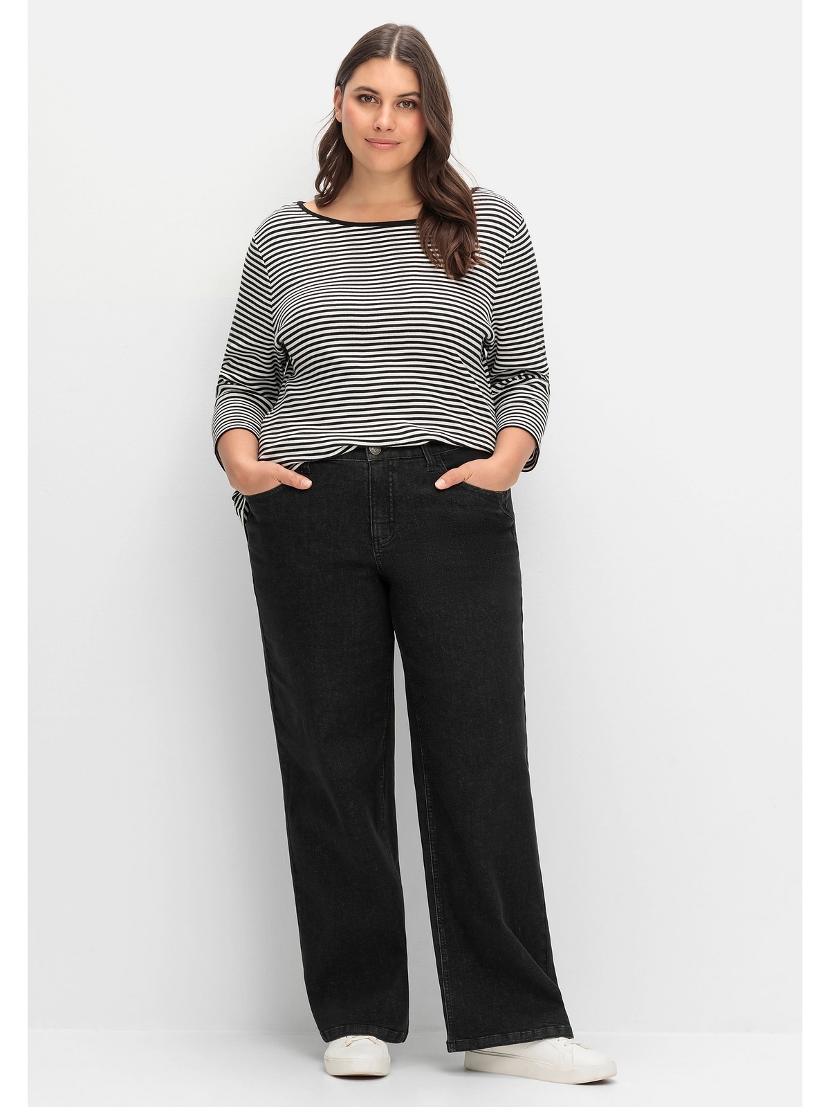 Sheego Weite Jeans »Große Größen«, ELLA für kräftige Oberschenkel und Waden