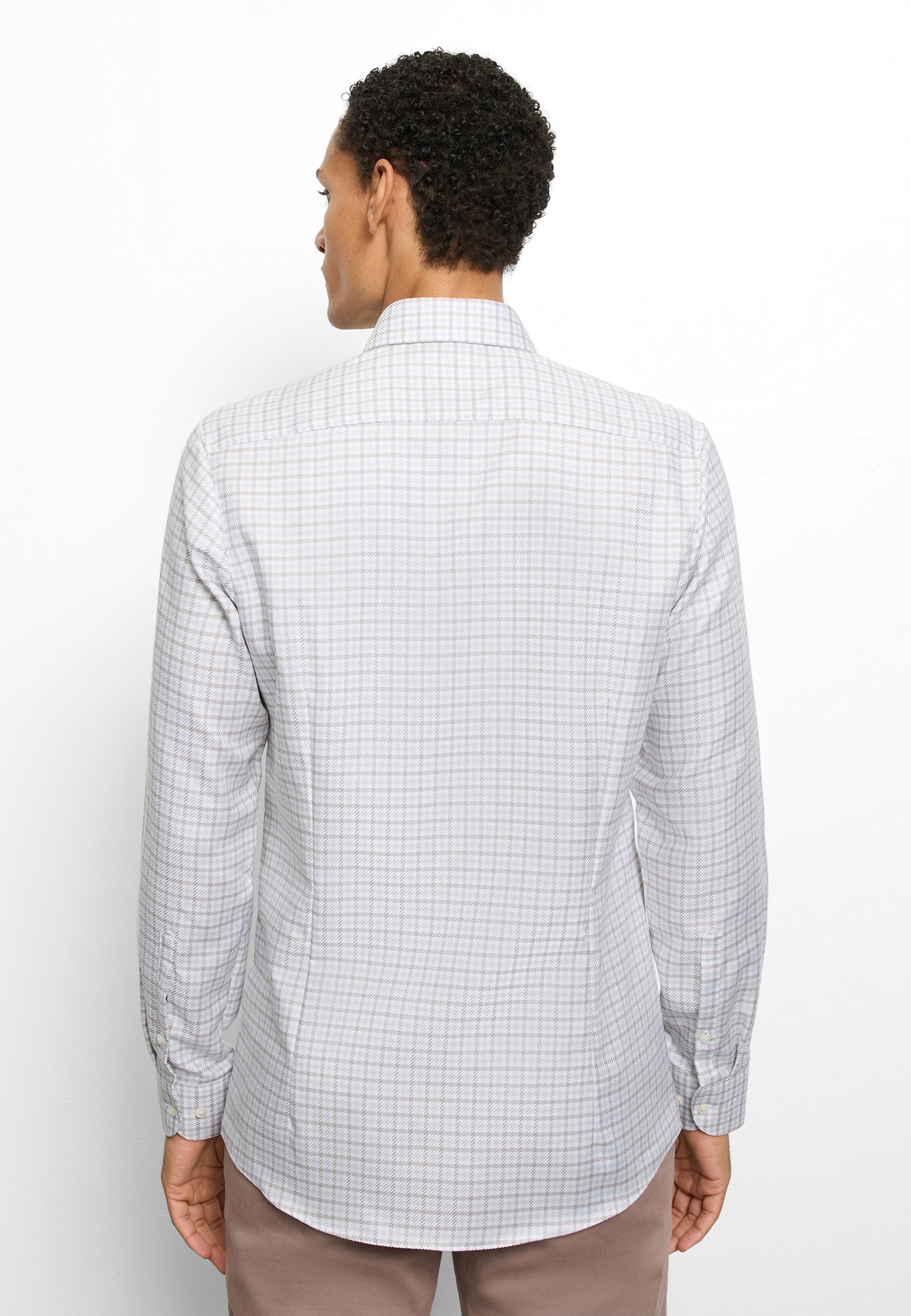 OLYMP Langarmhemd »Level Five« Businesshemd, body fit, Royal Kentkragen, Karomuster