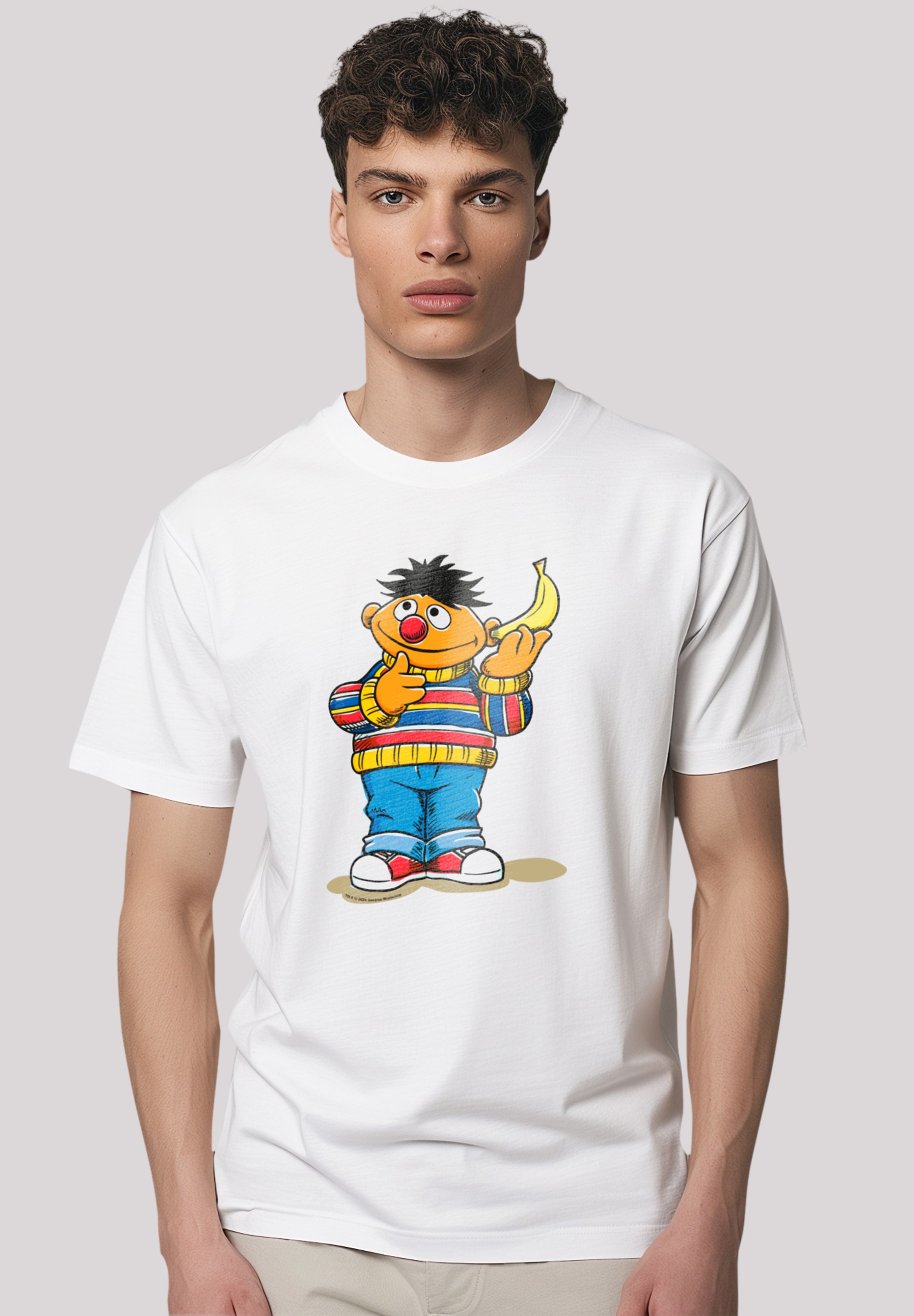 F4NT4STIC T-Shirt »Sesamstraße Ernie Banana«, Premium Qualität